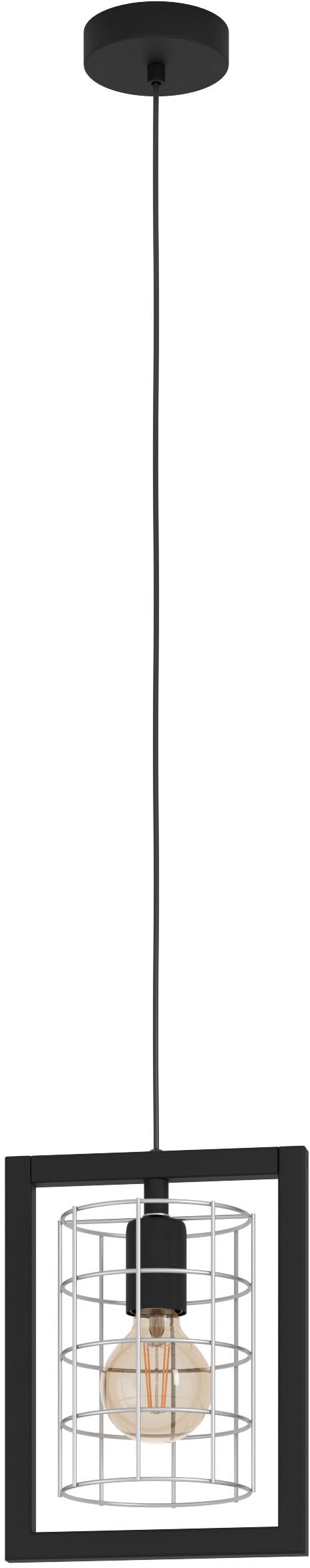 EGLO Hängeleuchte »JUBILY«, Hängeleuchte in schwarz aus Stahl - exkl. E27 -  40W bestellen bei OTTO | Pendelleuchten