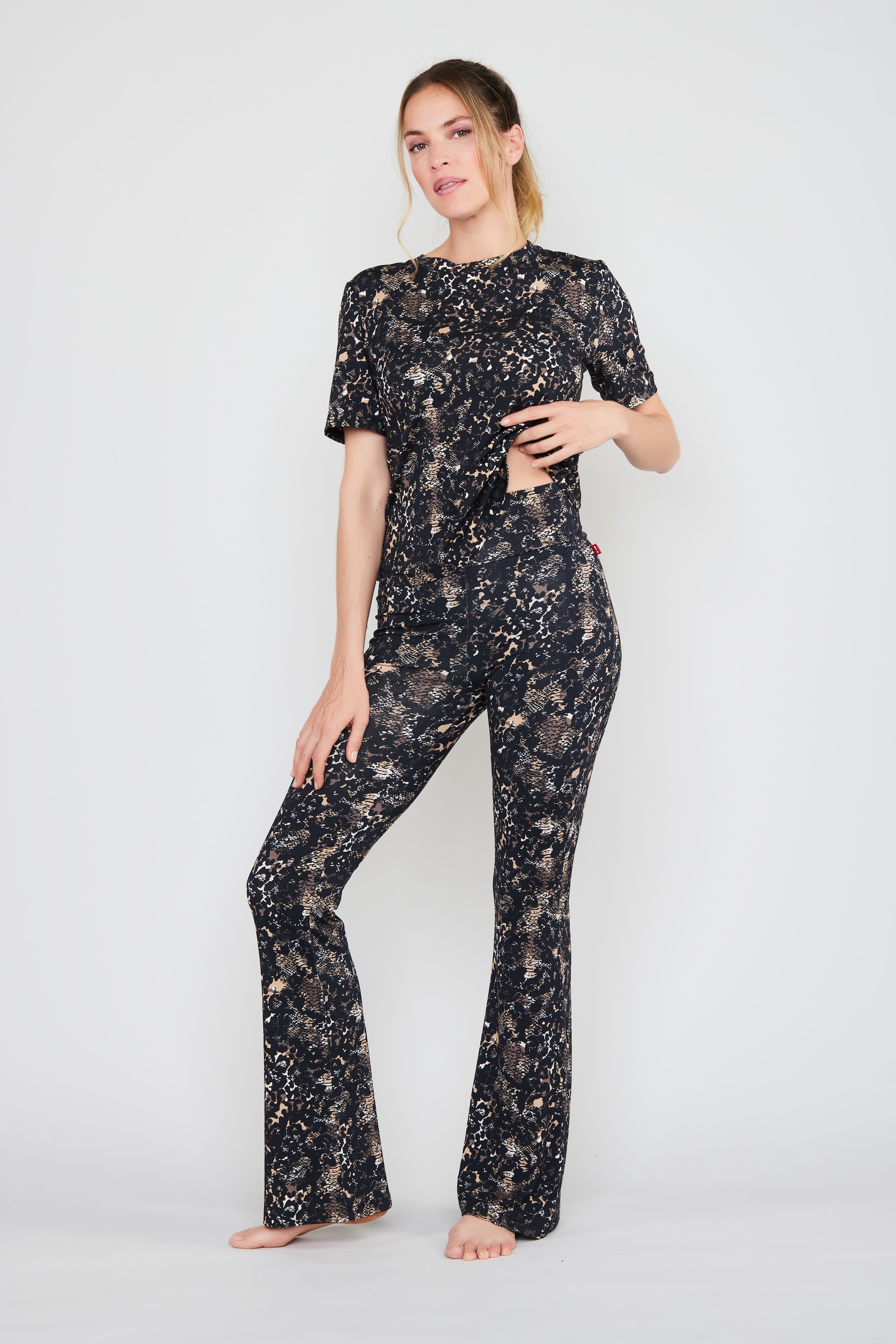 JOOP! Jeans Leggings »After Dark (JOOP! Jeans)«, Animal-Look, Flare Fit, elastischer Bund
