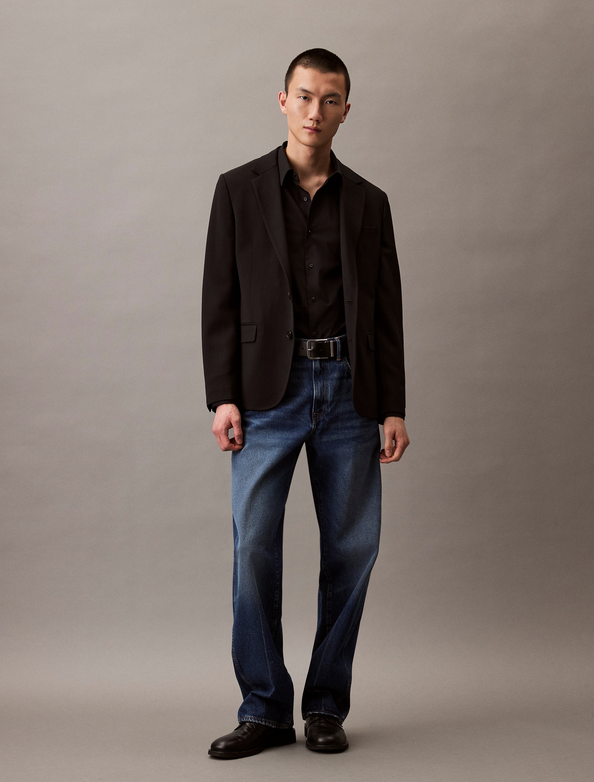 Calvin Klein Businesshemd »LS SOLID STRETCH CLASSIC SHIRT«, mit Kentkragen