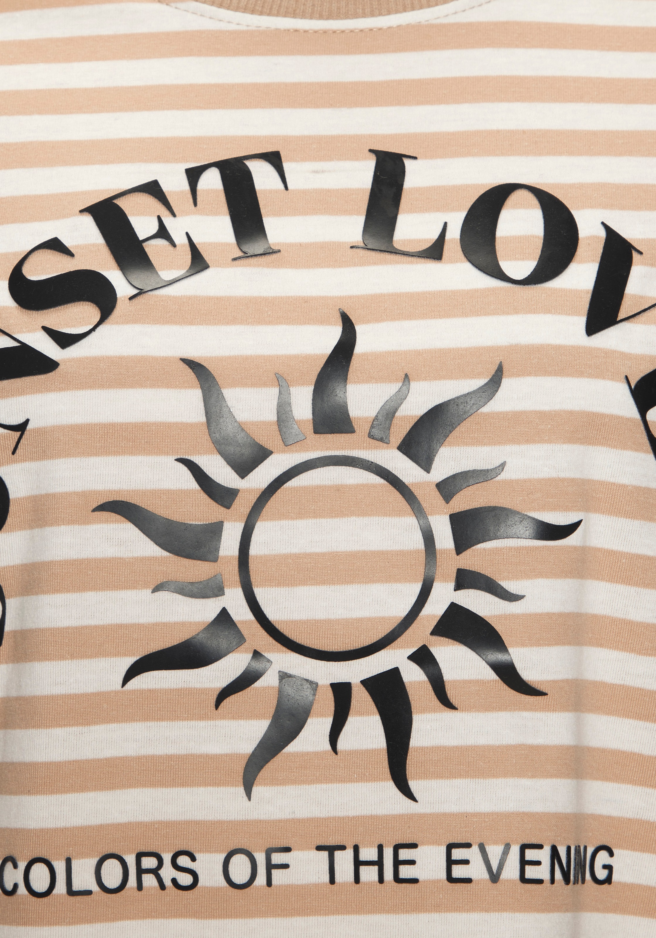 H.I.S T-Shirt gestreift mit Print, Loungewear