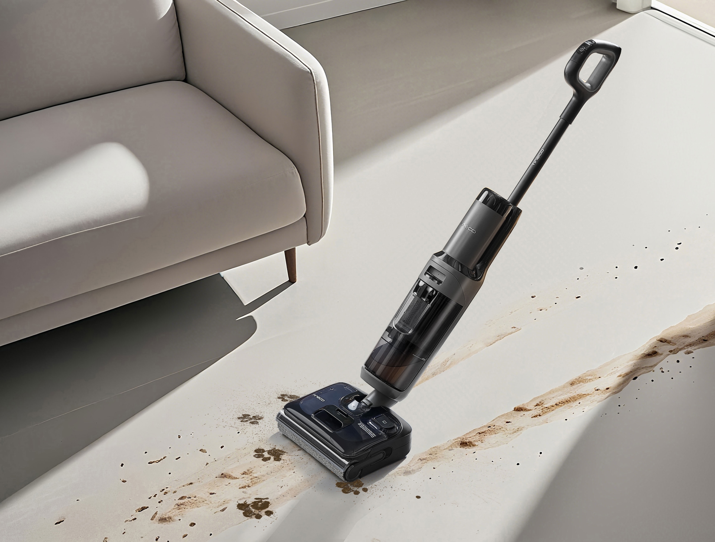 Tineco Nass-Trocken-Sauger »FLOOR ONE i6 Stretch Plus, 85° Grad Heißluft-Trocknung«, 40 Min Akku, 180° Grad Stretch Neigung, Anti-Allergiker