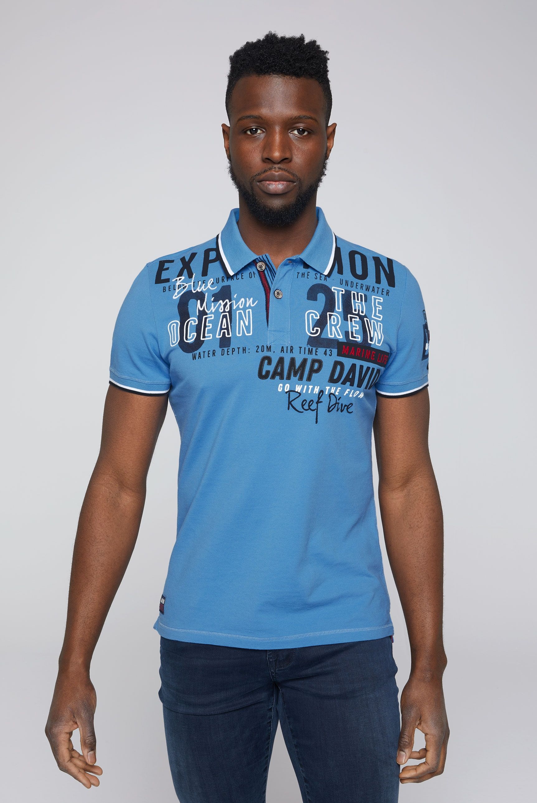 DAVID CAMP Logoprägung Poloshirt, mit bestellen OTTO bei online
