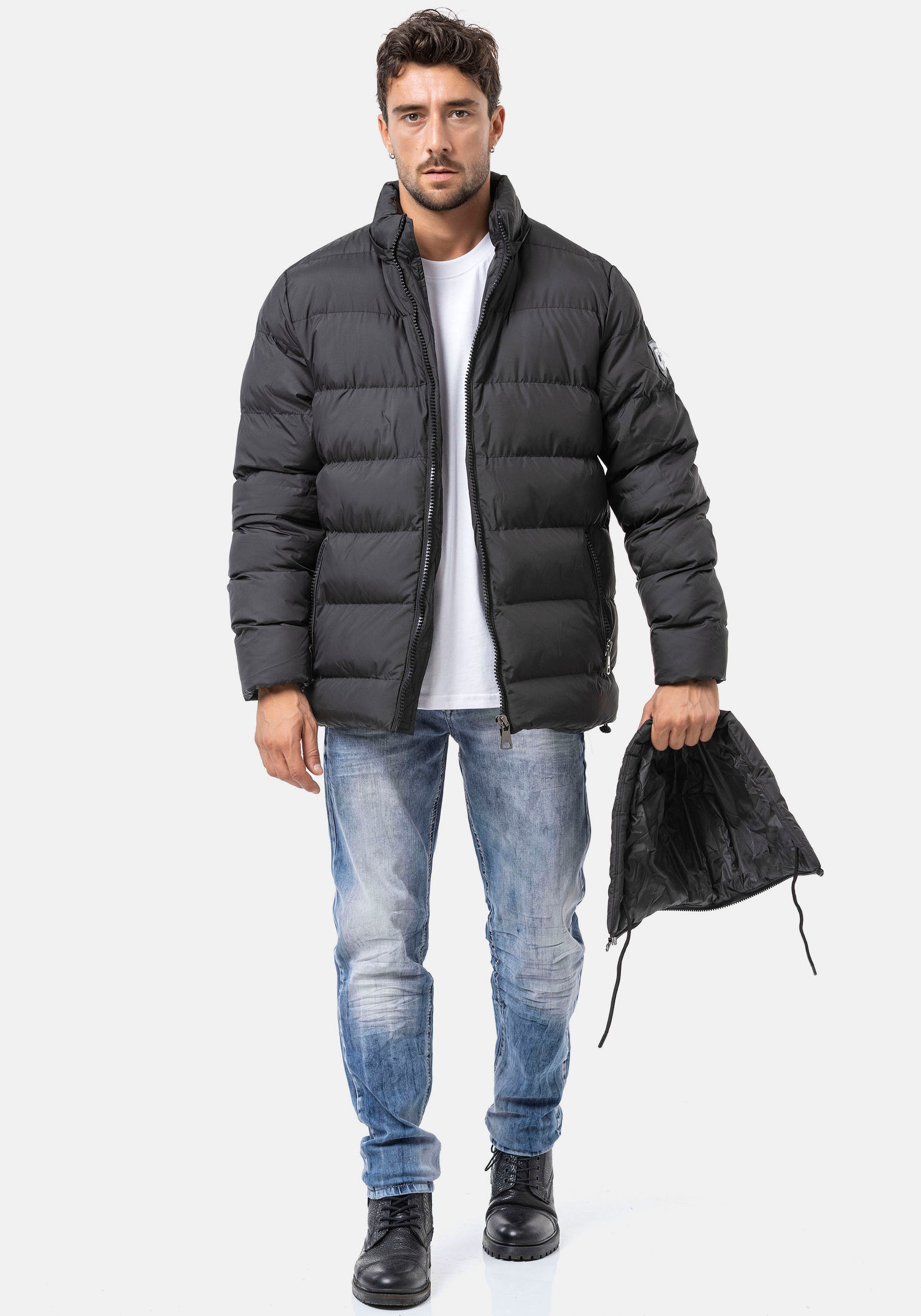 Cipo & Baxx Steppjacke mit Kapuze