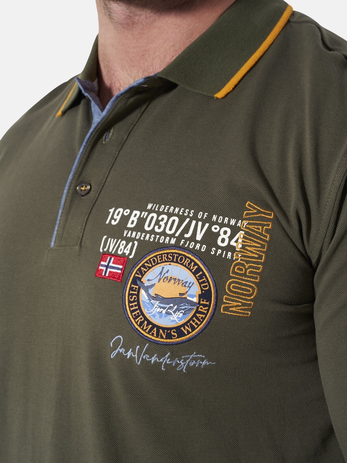 Jan Vanderstorm Langarm-Poloshirt »Langarm-Poloshirt LOKI«