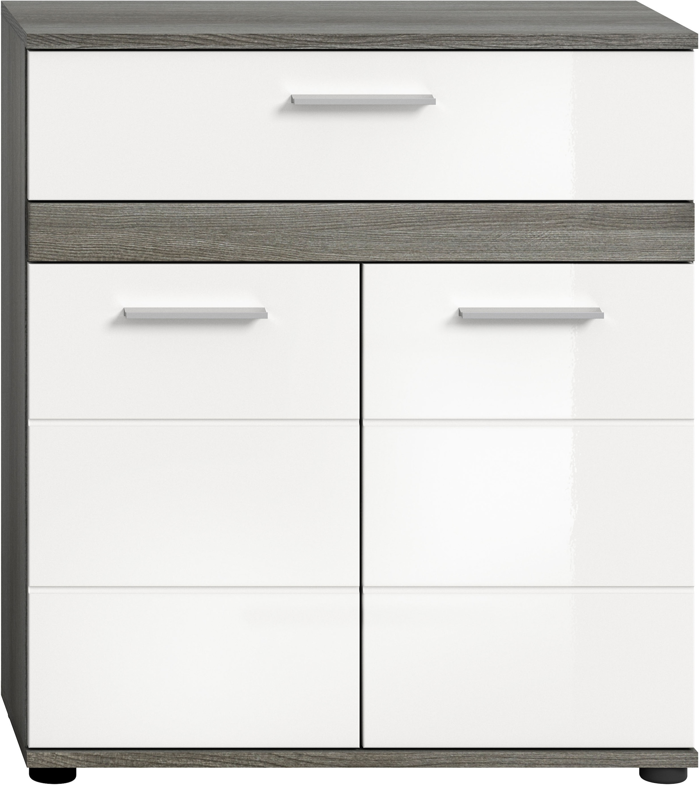 welltime Midischrank »LUCCA, TOPSELLER!, Höhe 79 cm, 2 Türen, 1 Schubkasten, 1 Einlegeboden«, Badschrank, Bad-Möbel, Badezimmer
