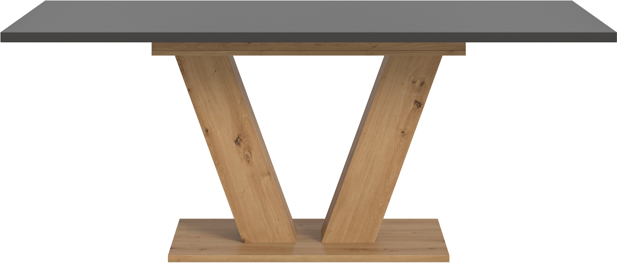 INOSIGN Esstisch »Motus, ausziehbar 150 -190 cm, inklusive 40 cm Einlegeplatte«, (Set, 1 St.), V-Gestell mit Bodenplatte, Tisch, Küchentisch, Esszimmer, Küche