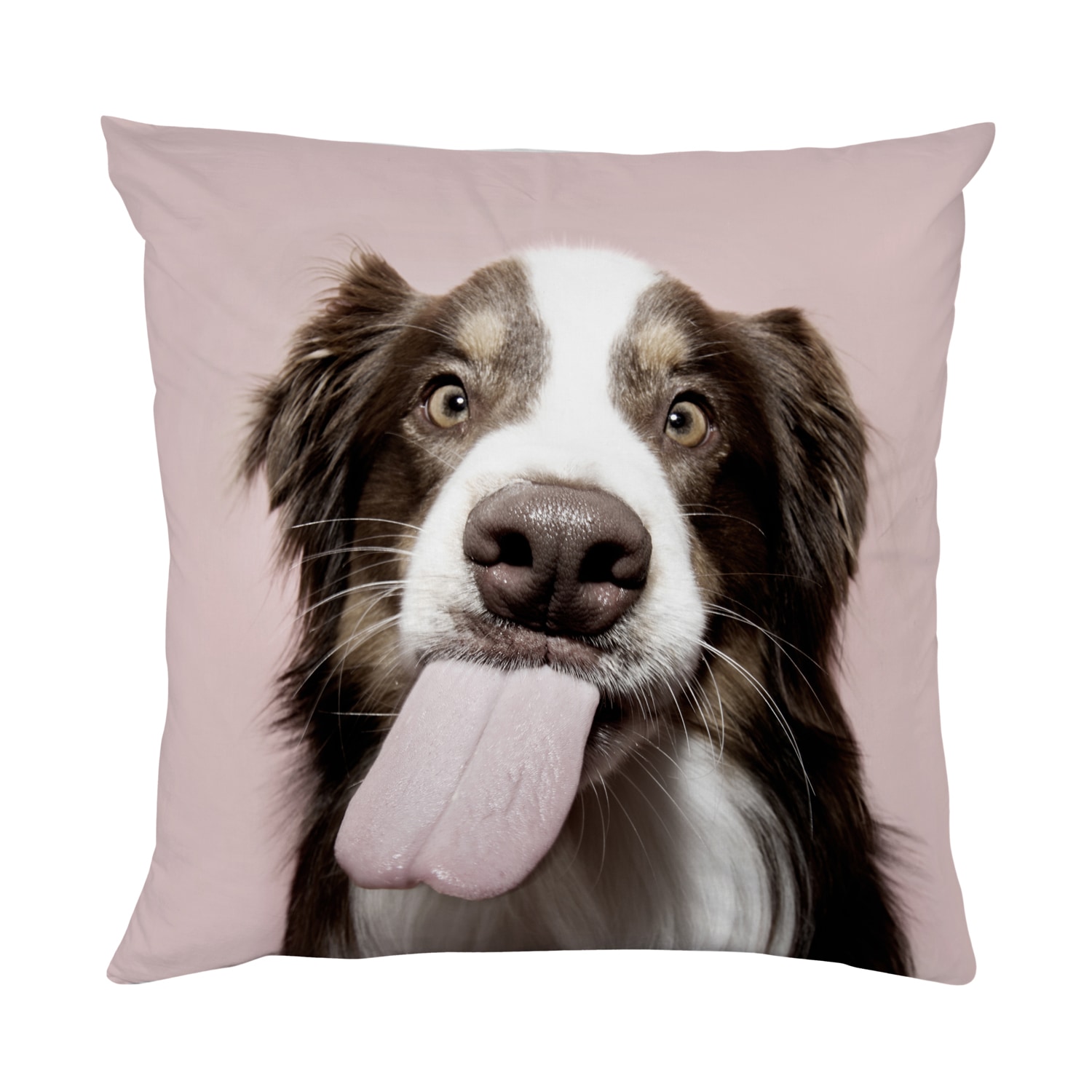 queence Dekokissen »Hundezunge«, Kissenhülle mit HD Premium Druck, geruchsneutral, 40x40cm