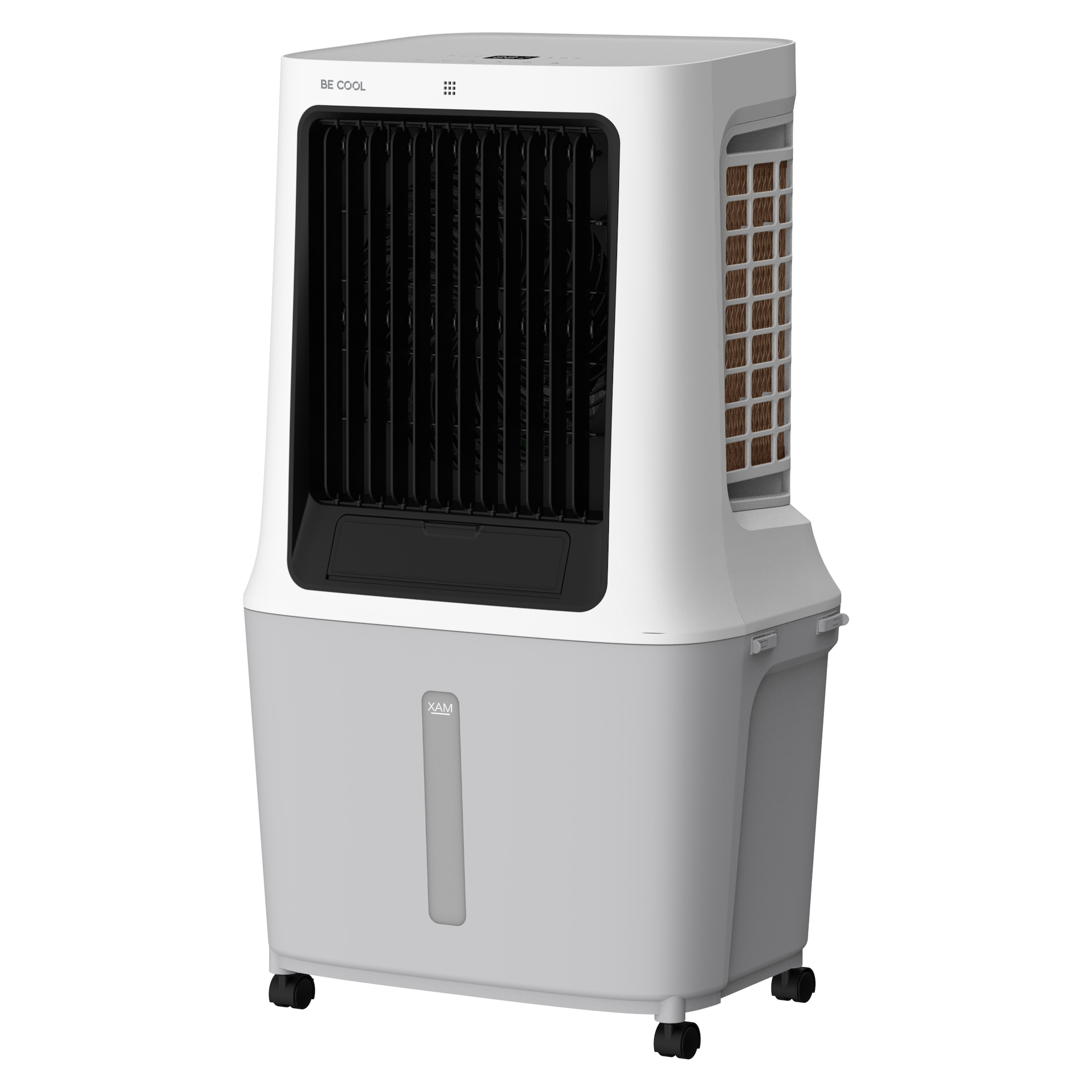 Be Cool Standventilator »Premium Luftkühler 40l mit Wifi und abnehmb. 30l Tank« abnehmbarer Wassertank, Spezial Vortex Rotor, WiFi in grau