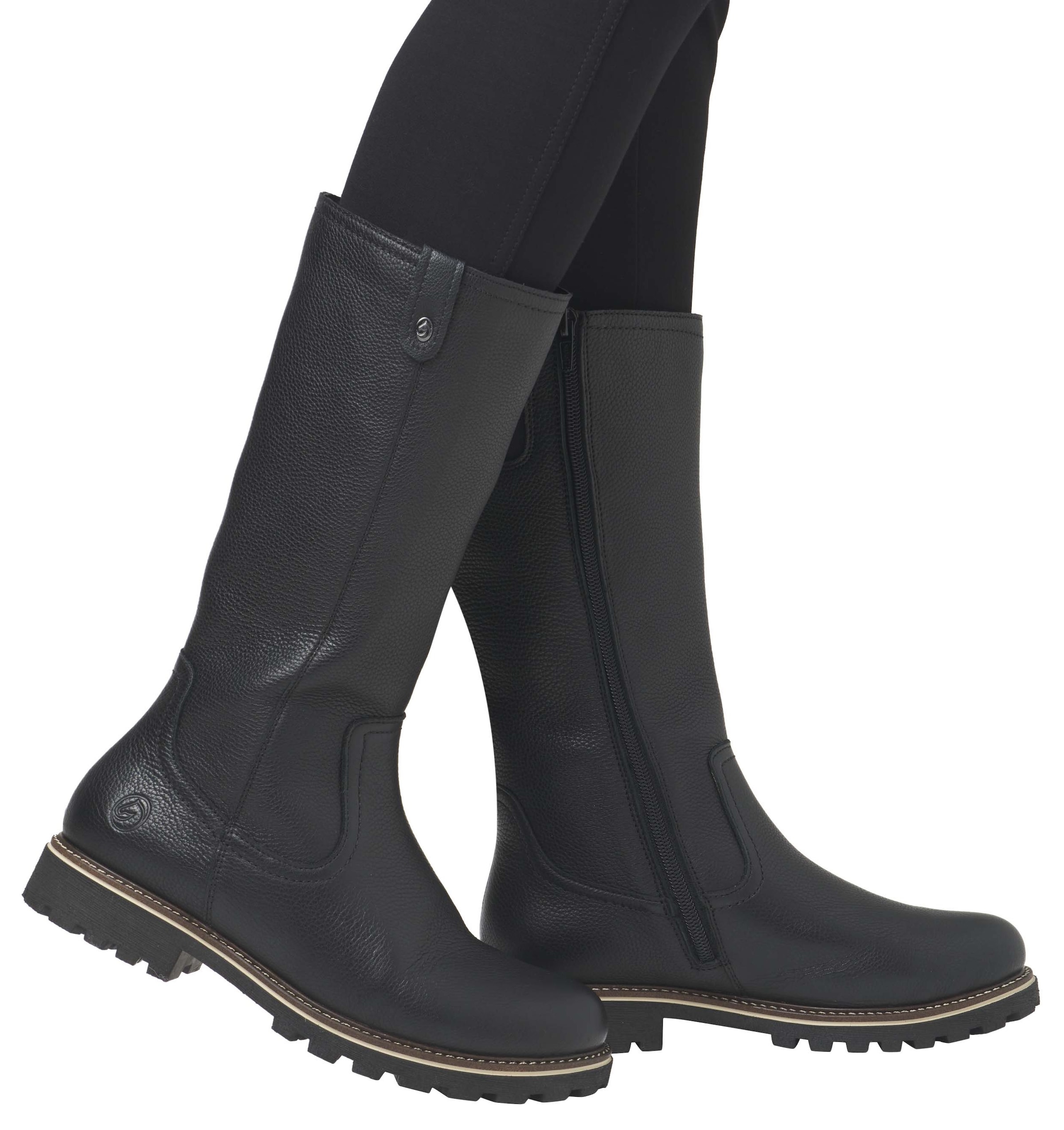 Remonte Winterstiefel, Blockabsatz, Stiefel, Langschaftstiefel mit Innenreißverschluss