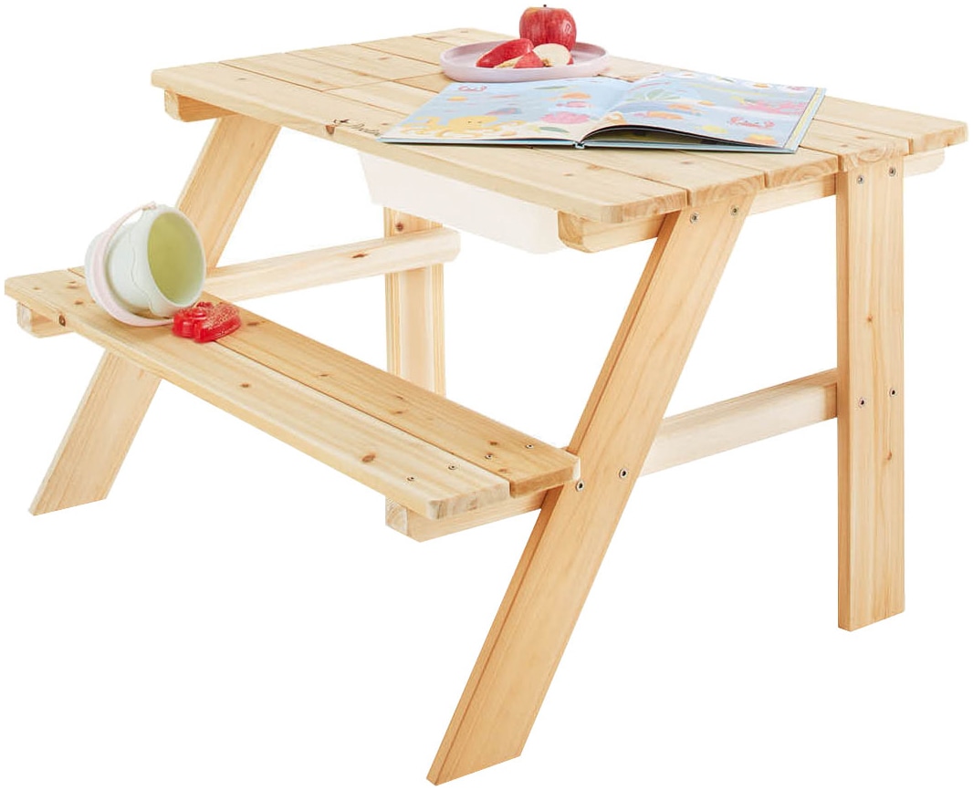 Pinolino® Kindersitzgruppe »Spieltisch Knut, natur« auch passend für Spielhaus Knut