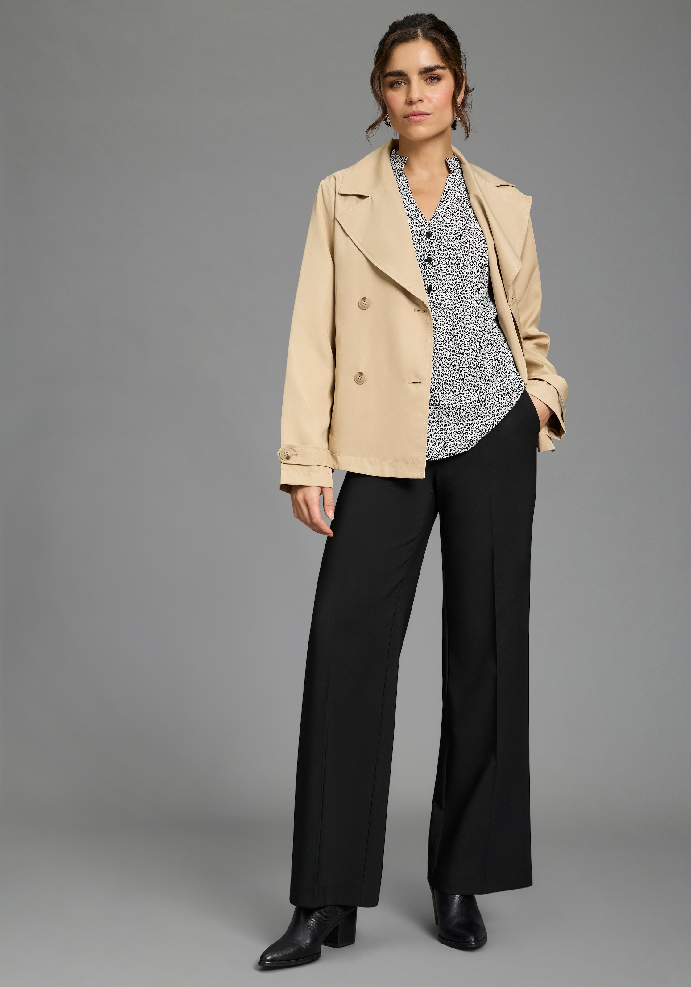 Laura Scott Druckbluse bedruckte Bluse, femininer Stil, leichtes Webmaterial, aus Viskose