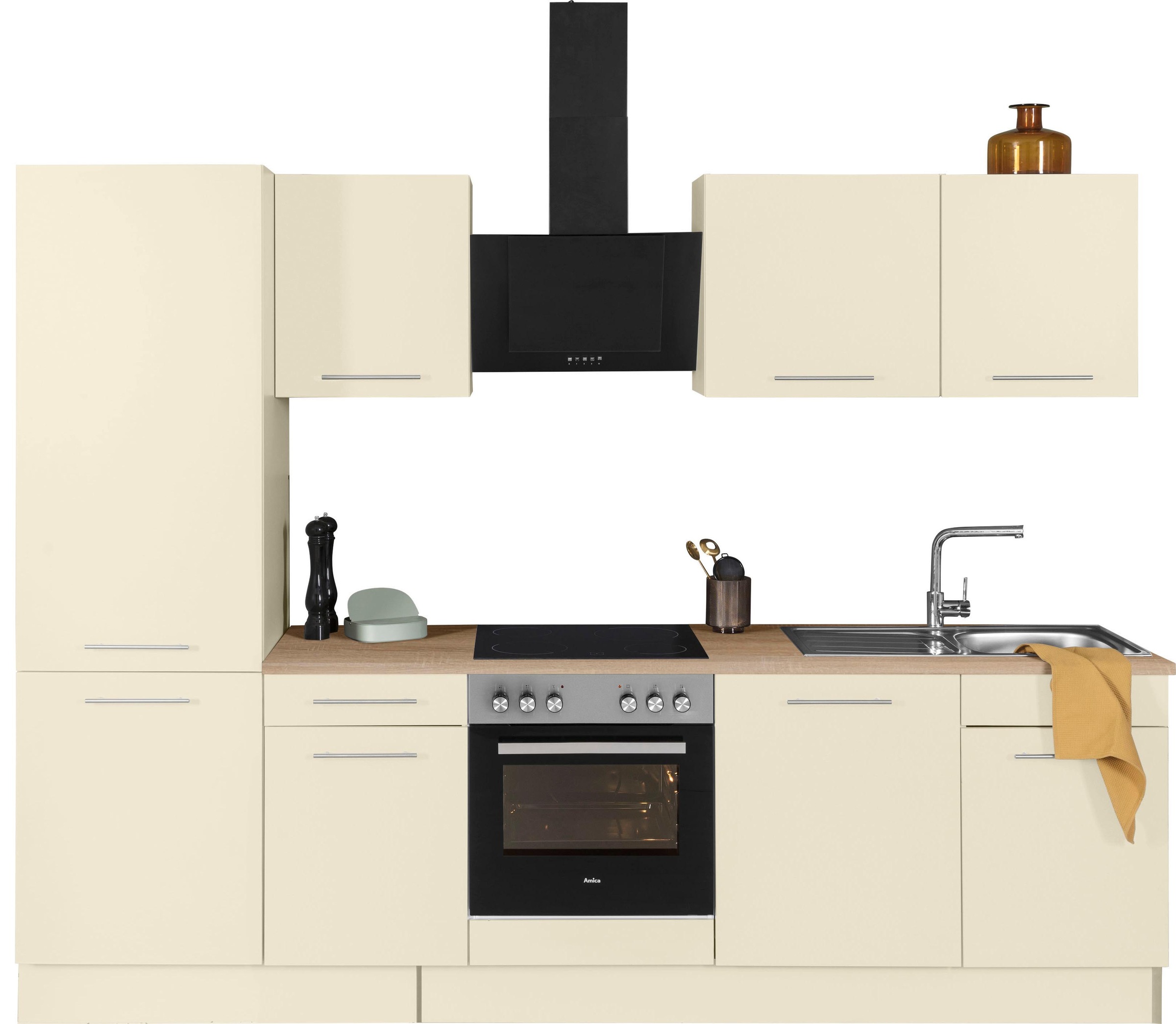 Küchenzeile höhenverstellbare bei OTTO Soft-Close-Funktion, wiho Füße Küchen bestellen »Ela«, Breite online 280 cm,