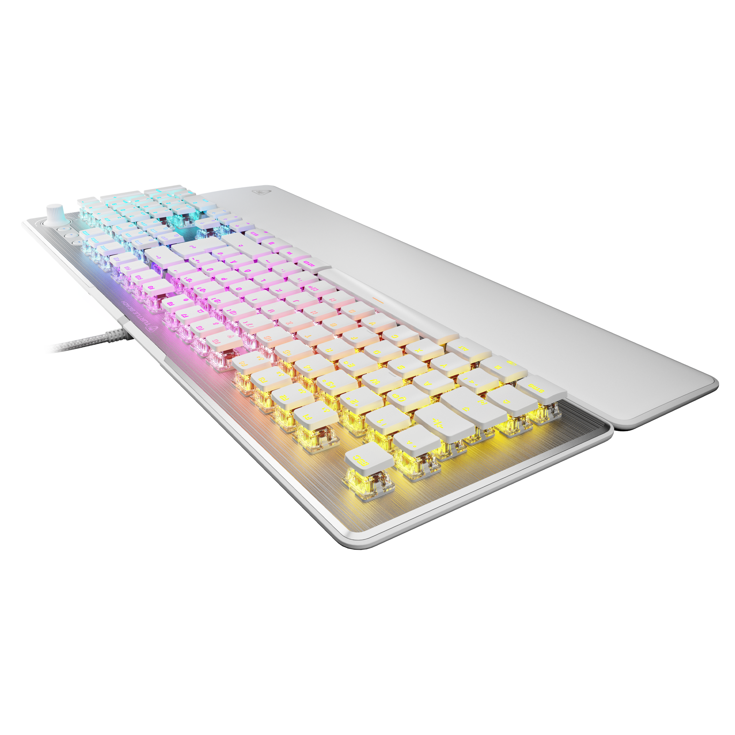 Turtle Beach Gaming-Tastatur »Vulcan II, Linear«, (Lautstärkeregler-Funktionstasten-Profil-Speicher-Ziffernblock-verstellbare Füße-Handgelenkauflage), Linear