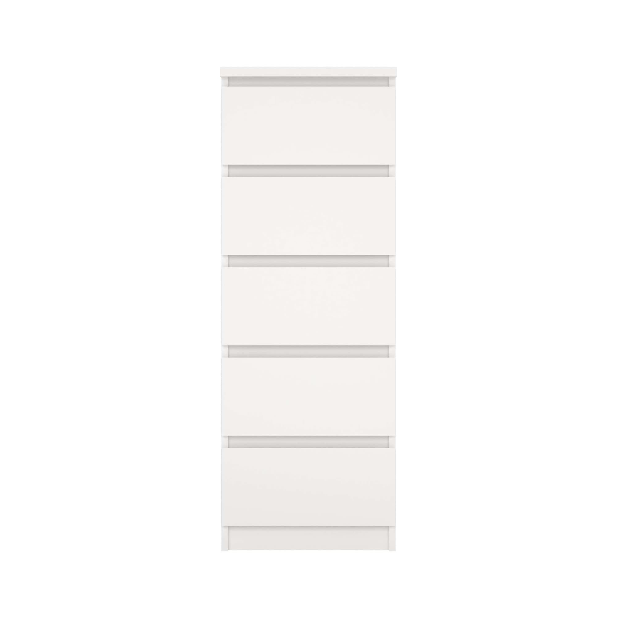 INOSIGN Highboard »Naia, Hochkommode, 5 Schubladen, Aufbewahrung, grifflose Front« Modern, skandinavisches Design, Schmal, in mehrere Farben
