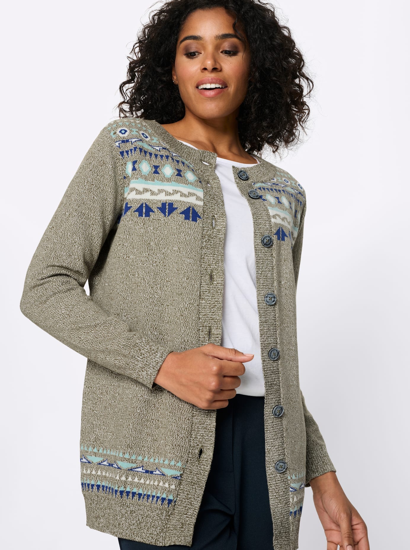 Classic Basics Longstrickjacke