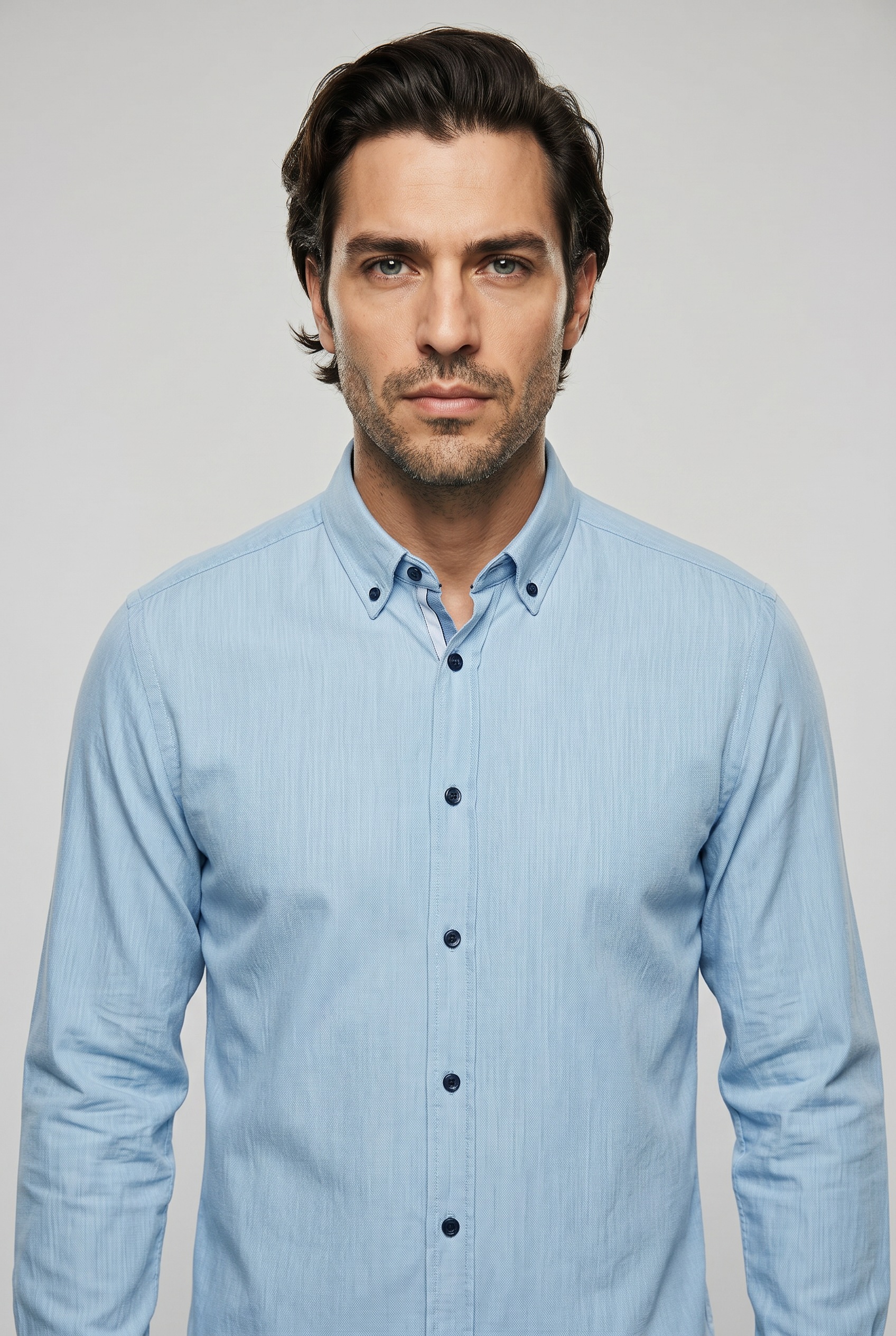OLYMP Langarmhemd Regular Fit, Businesshemd, Button-down-Kragen, Feincord