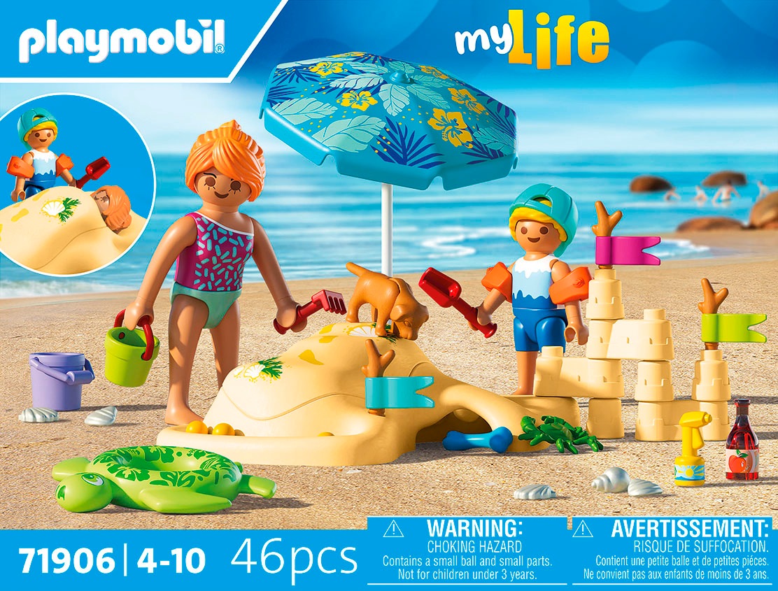 Playmobil® Konstruktions-Spielset »Familienspaß am Strand (71906), My Life«, (46 St.), Made in Europe
