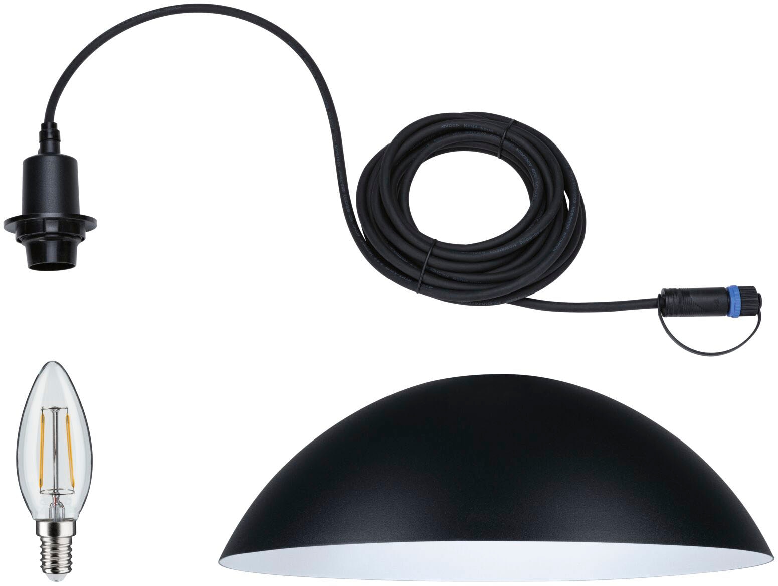 Paulmann LED Pendelleuchte »Outdoor Plug & Shine Mapalo E14 24V 3000K 2W«, 1 flammig, Leuchtmittel E14 | LED fest integriert, E14, IP44, warmweiß