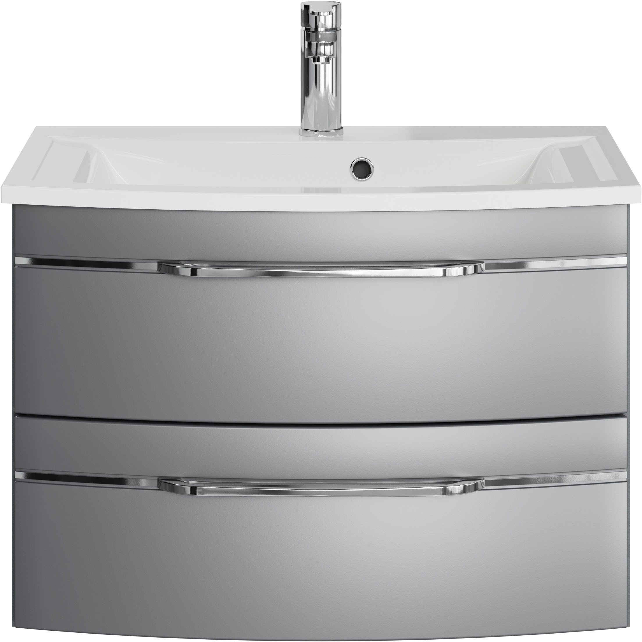 Saphir Badmöbel-Set »Serie 7045 2-teilig Mineralmarmor-Waschtisch mit LED-Spiegelschrank« Set, 2 Stk. tlg.