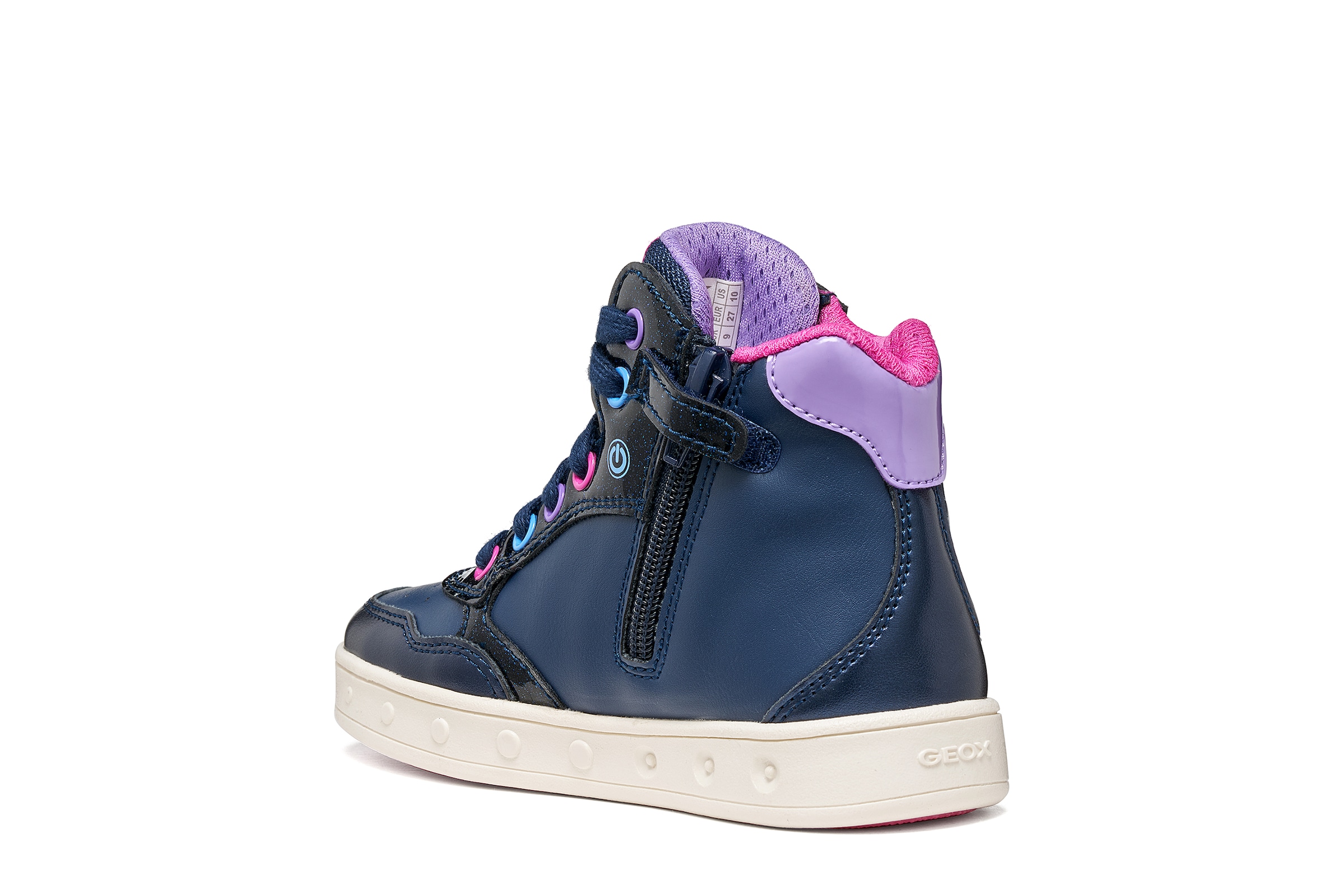 Geox Sneaker »J SKYLIN GIRL«  Schnürboots mit Stitch-Motiv, Größenschablone zum Download