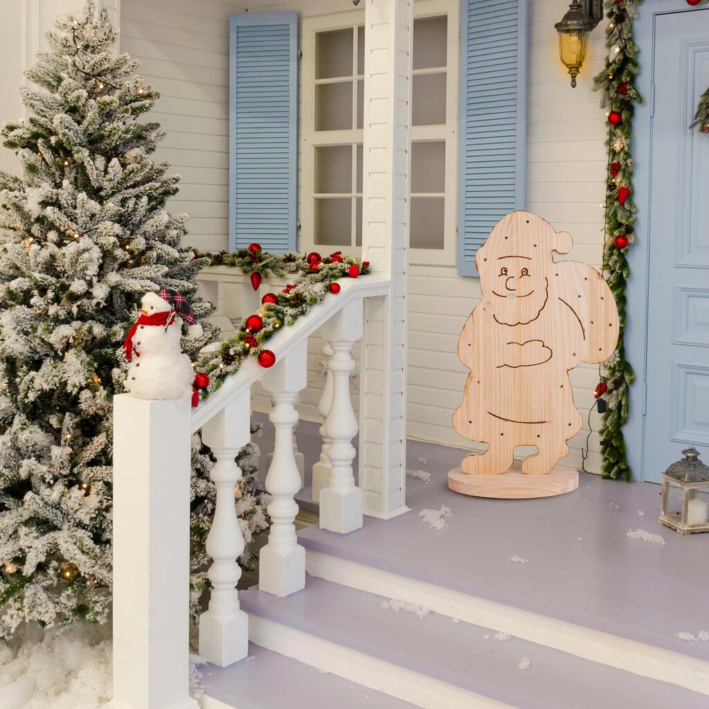 näve LED Dekoobjekt »Santa, Weihnachtsdeko aus Holz«