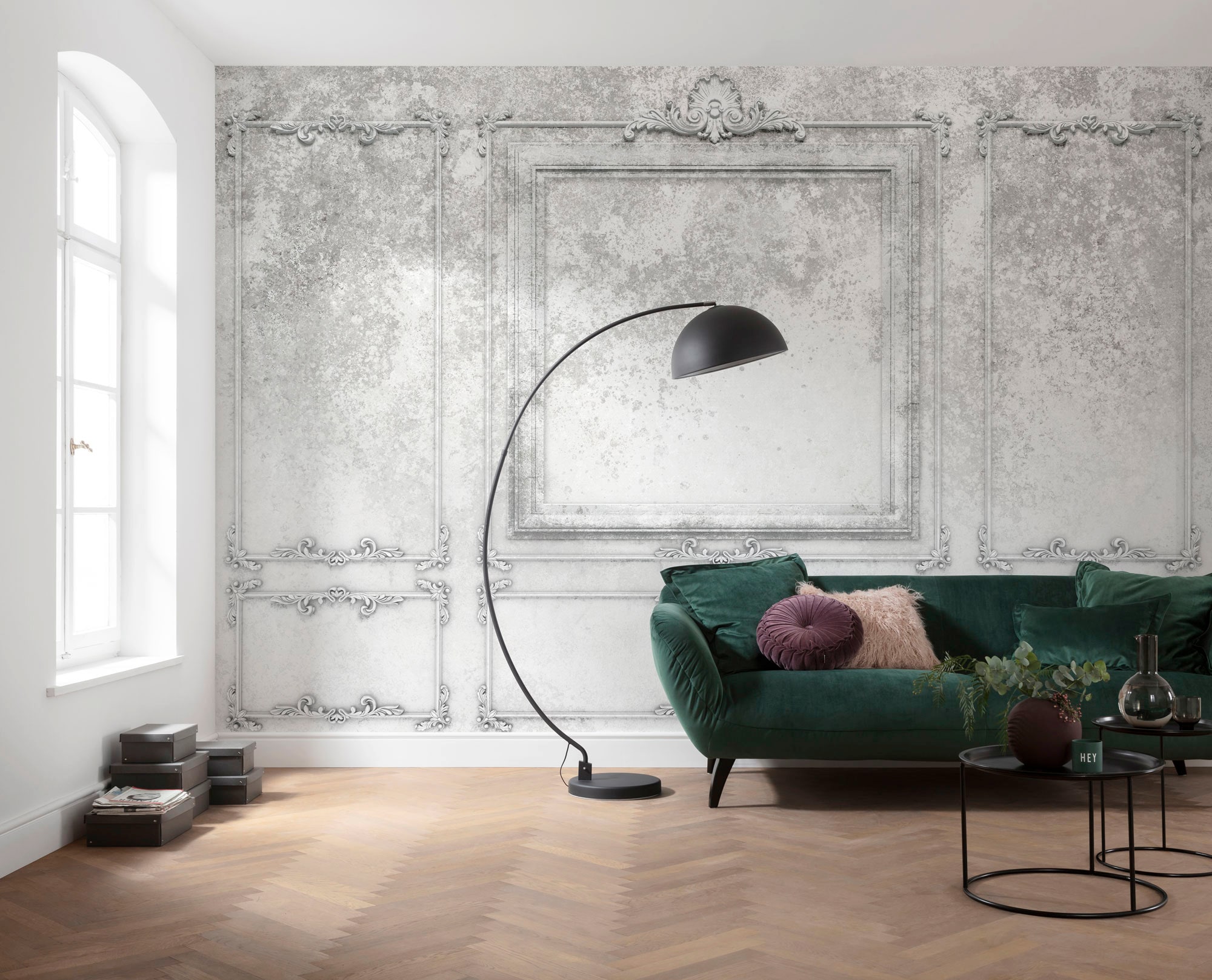 Komar Vliestapete »Digitaldruck Vlies - Patina Panels - Größe 400 x 280 cm«, bedruckt, Wohnzimmer, Schlafzimmer