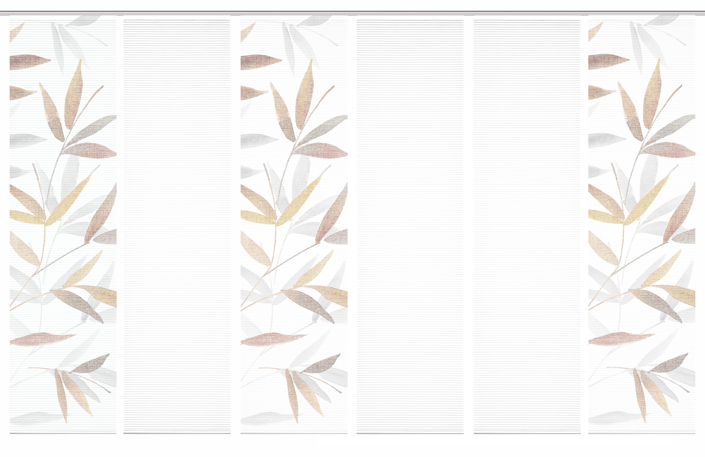 HOME in green Schiebegardine »RANDOW« Paneelwagen 6 Stk. tlg. SET DIGITALDRUCK,BAMBUSOPTIK RECYCELT