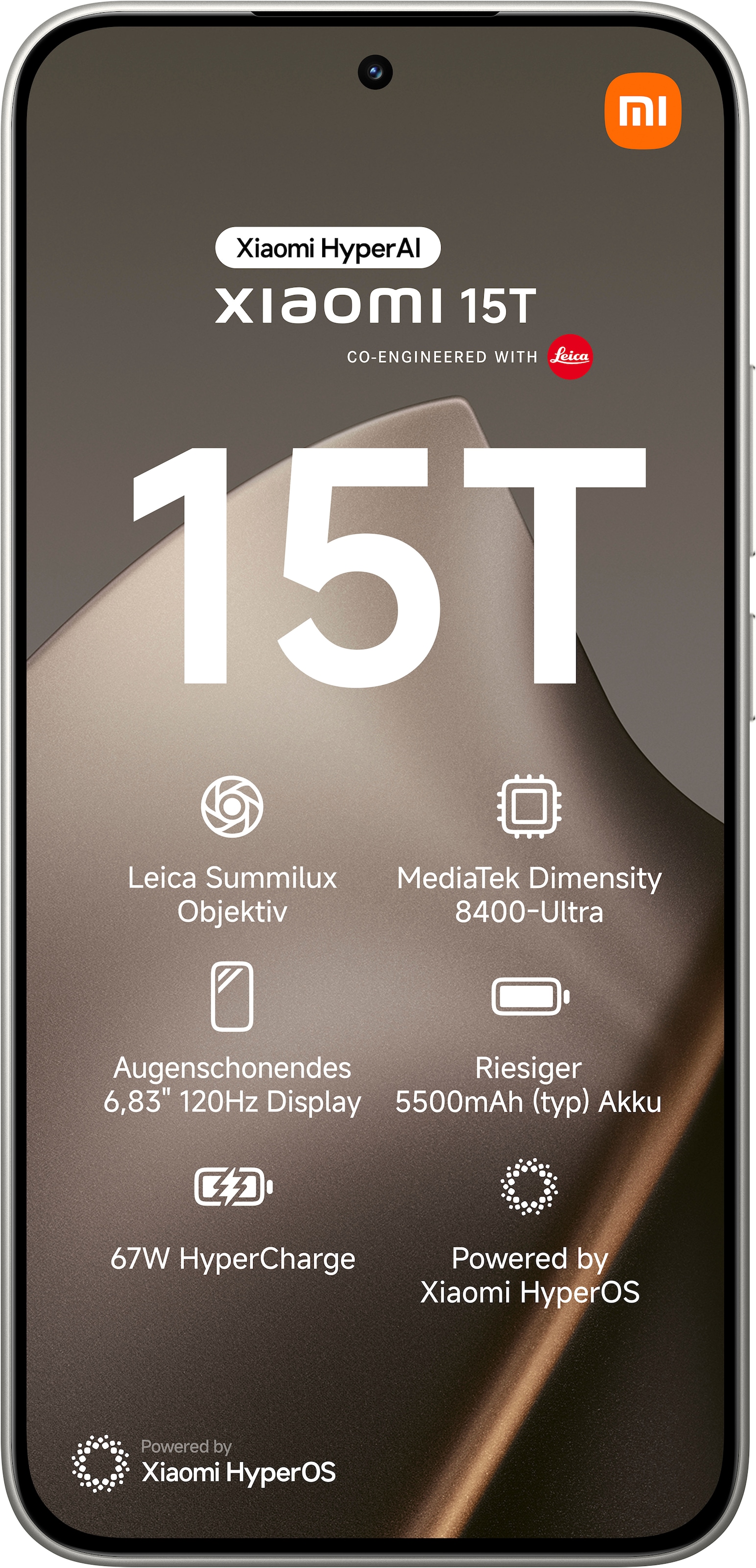 Xiaomi Smartphone »15T 12+256« grau