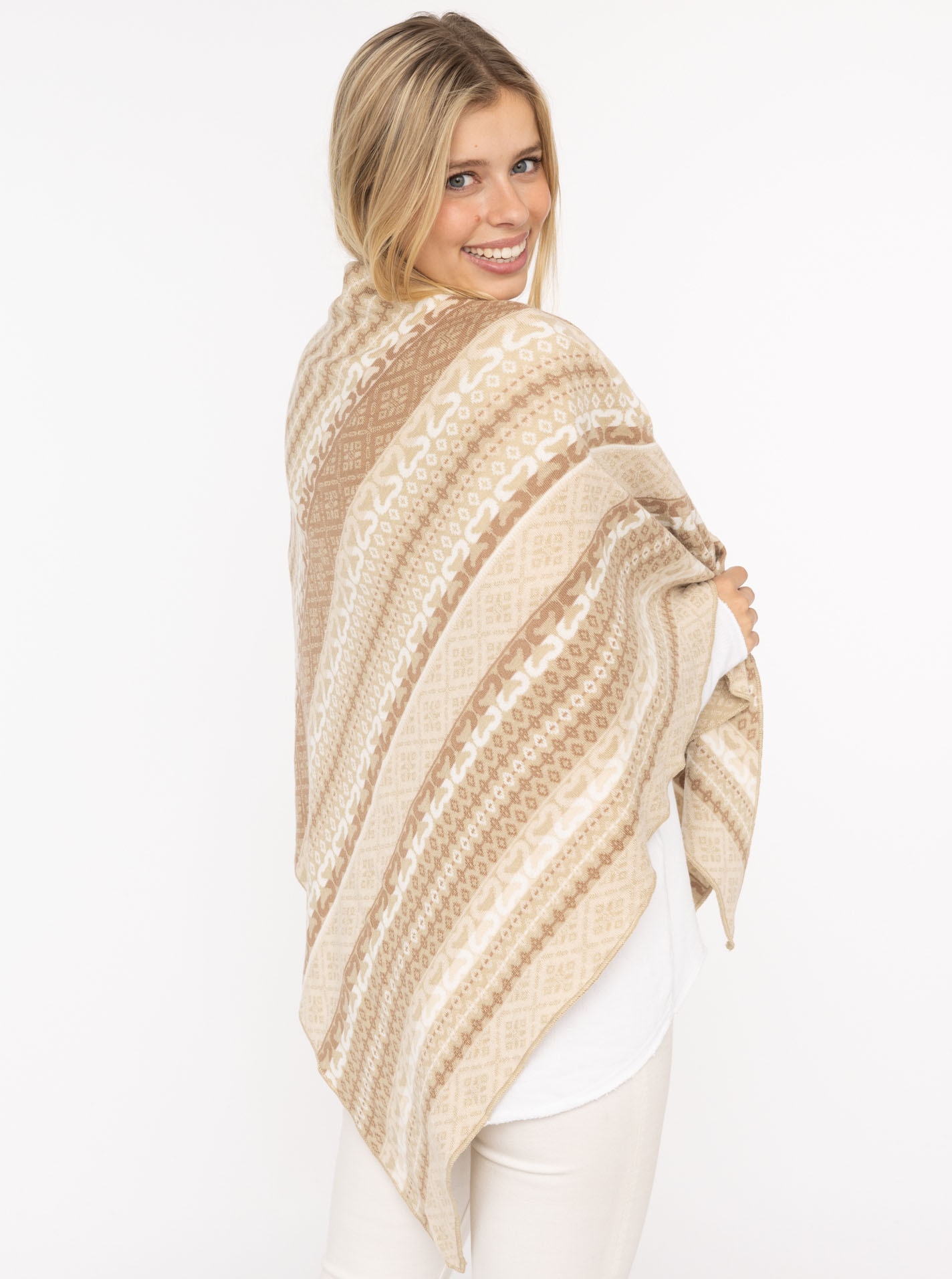 Zwillingsherz Dreieckstuch »"Maralda"« farbenfrohes Muster, wärmend, Strick