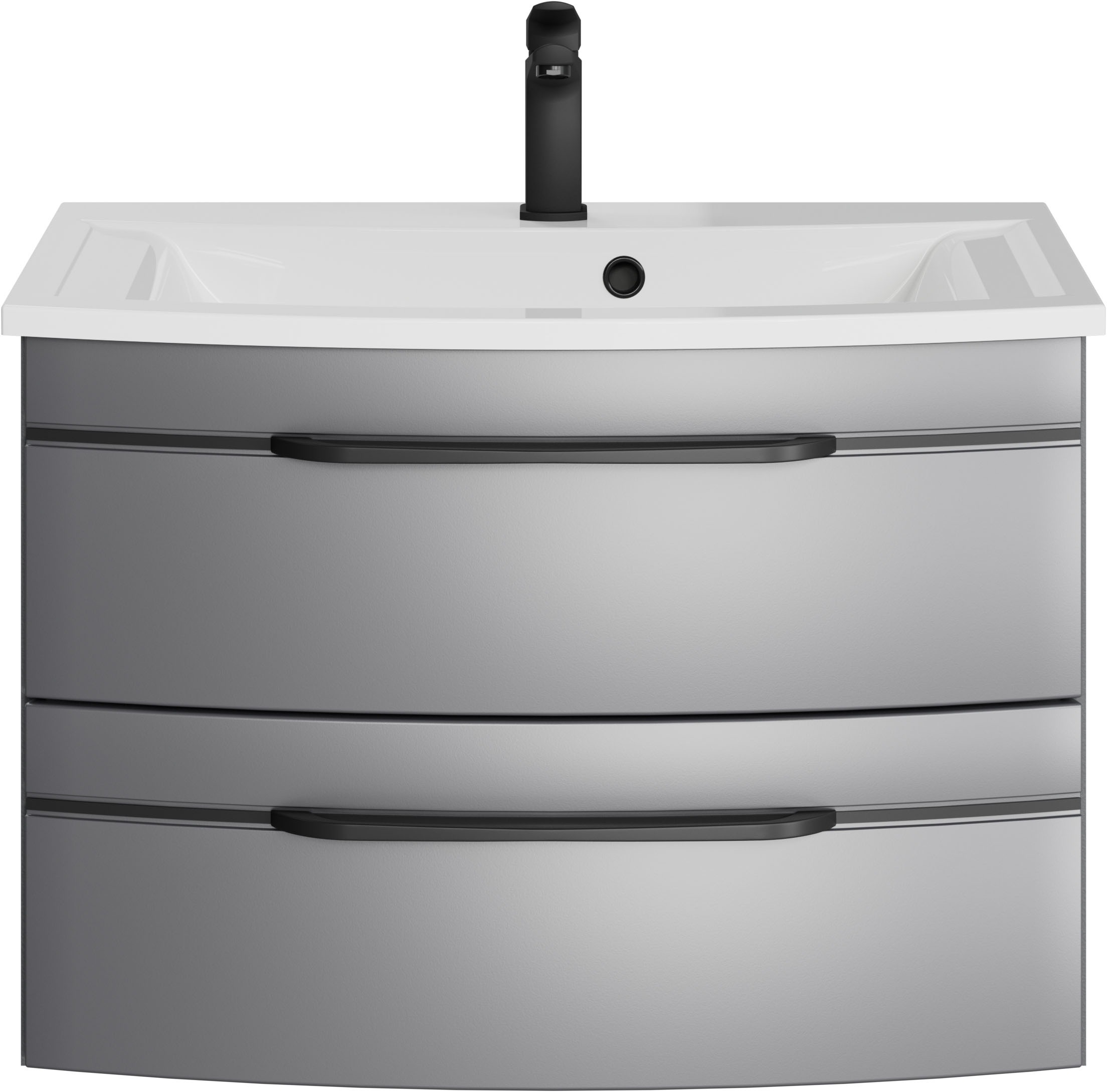 Saphir Badmöbel-Set »Serie 7045 2-teilig Mineralmarmor-Waschtisch mit LED-Spiegelschrank«, (Set, 2 St.), Badezimmer-Set 73,2 cm breit, inkl. Türdämpfer, 2 Türen, 2 Schubladen