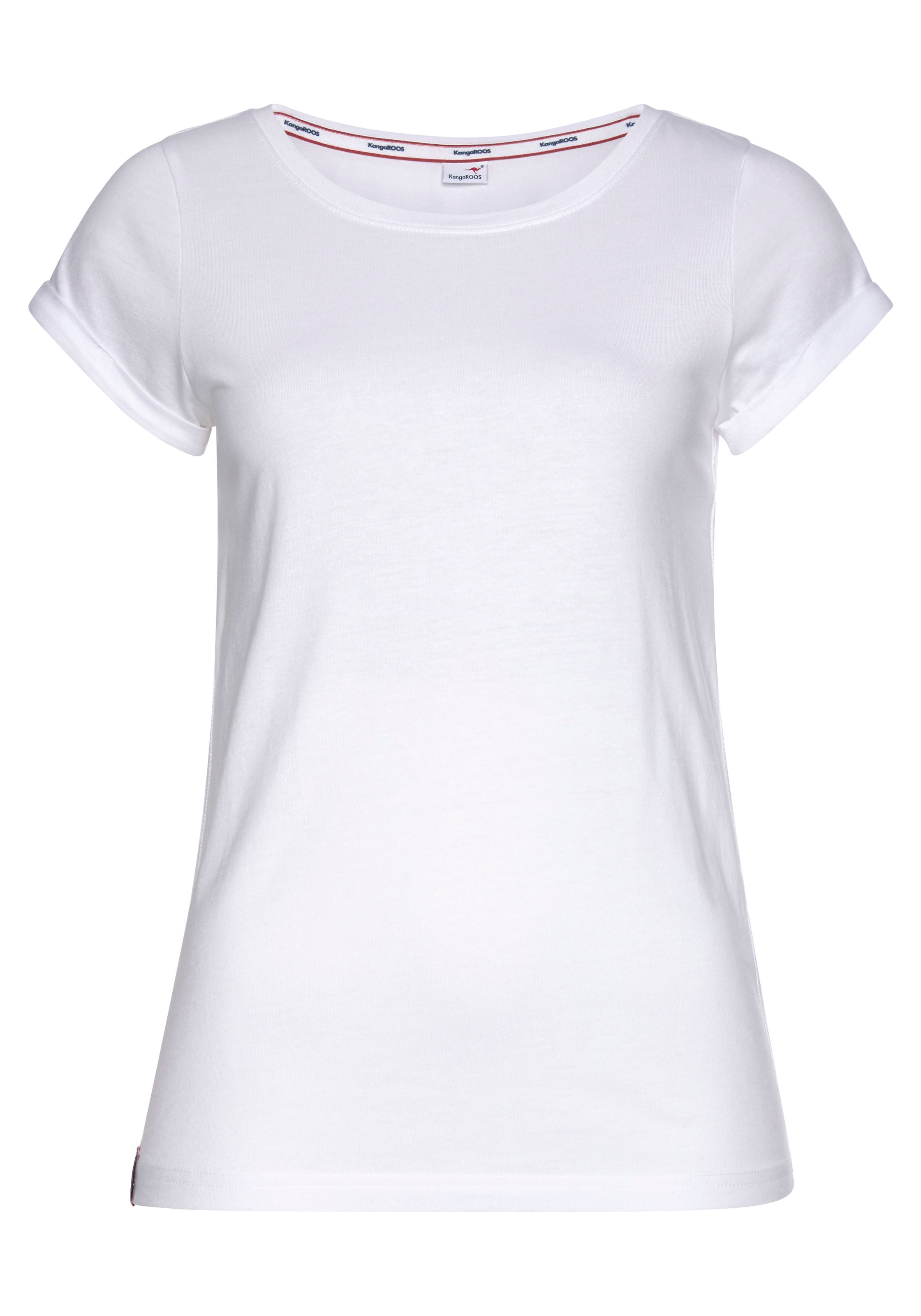 KangaROOS T-Shirt, Kurzarm, figurbetonte Passform, aus Single Jersey