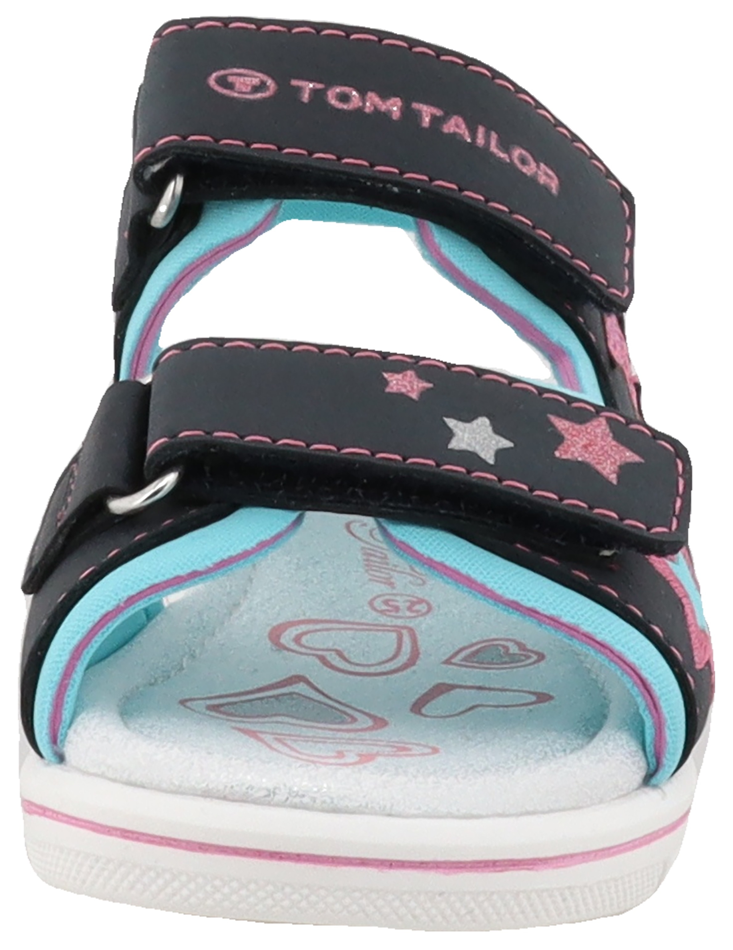 TOM TAILOR Sandale, Sommerschuh, Klettschuh, Freizeitschuh mit Kontrastbesätzen