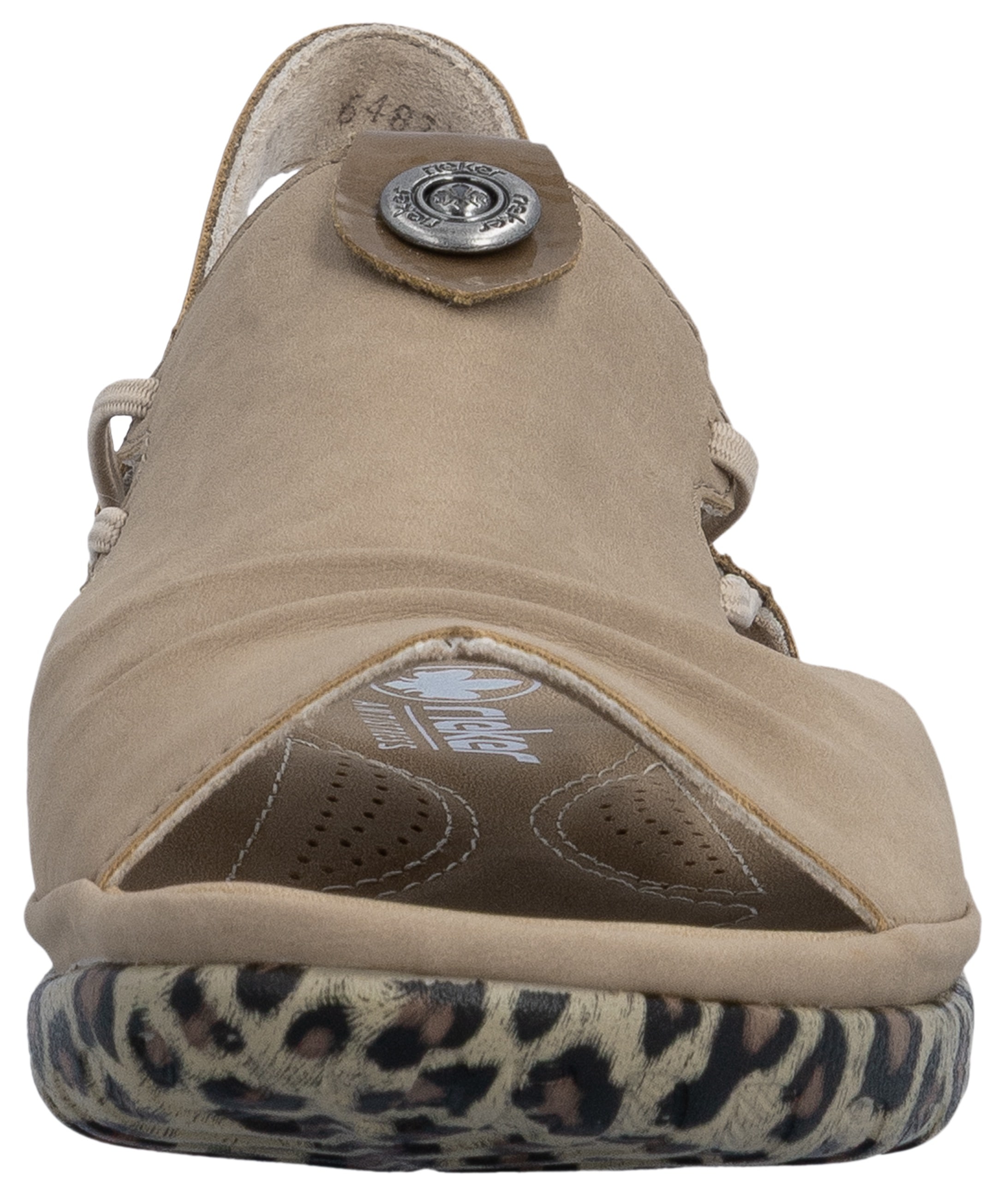 Rieker Sandale  Sommerschuh, Urlaubsschuh, Schlupfschuh mit seitlichen Gummizügen