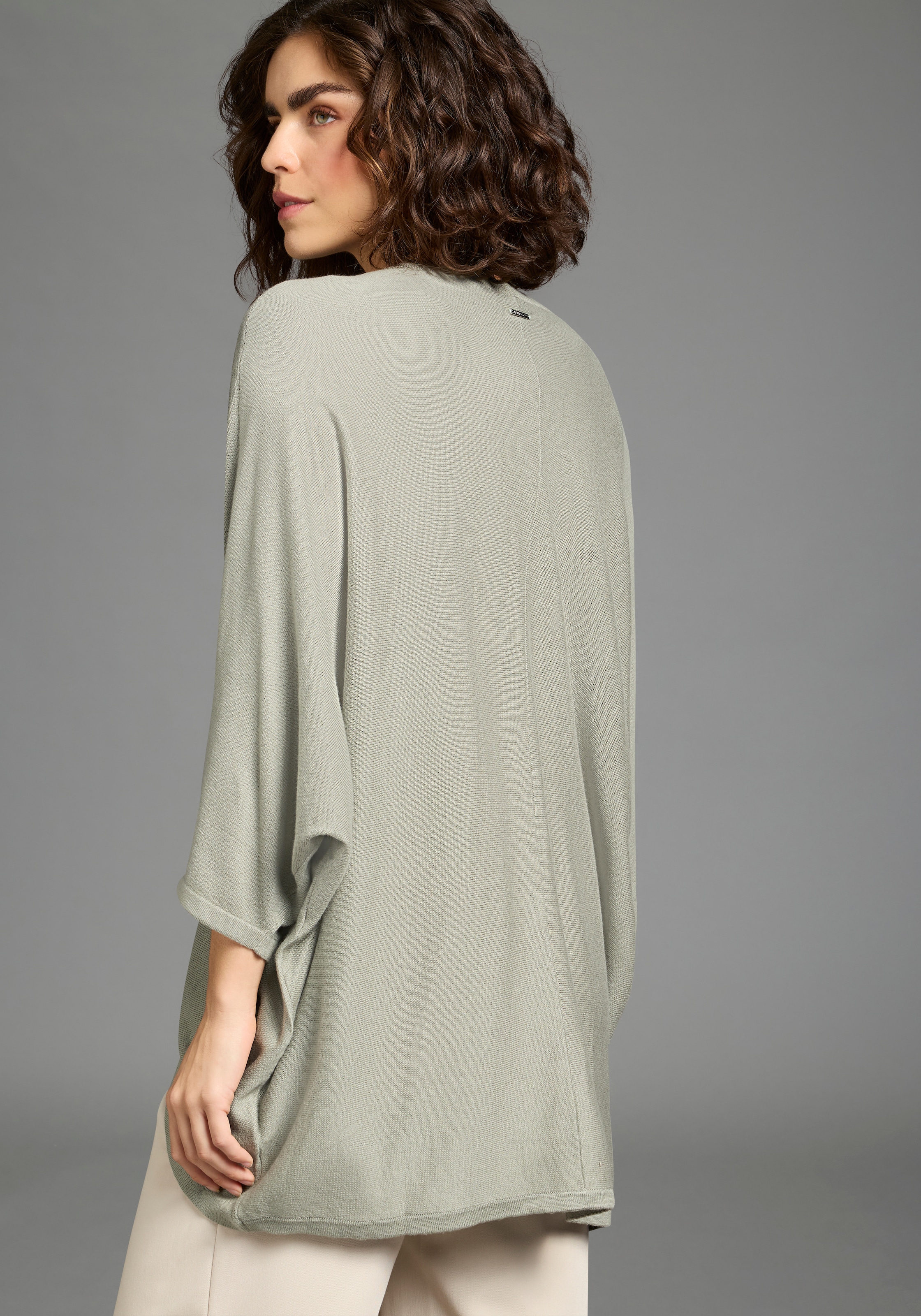 Laura Scott Strickjacke oversized, mit Verschluss und 3/4 Ärmeln