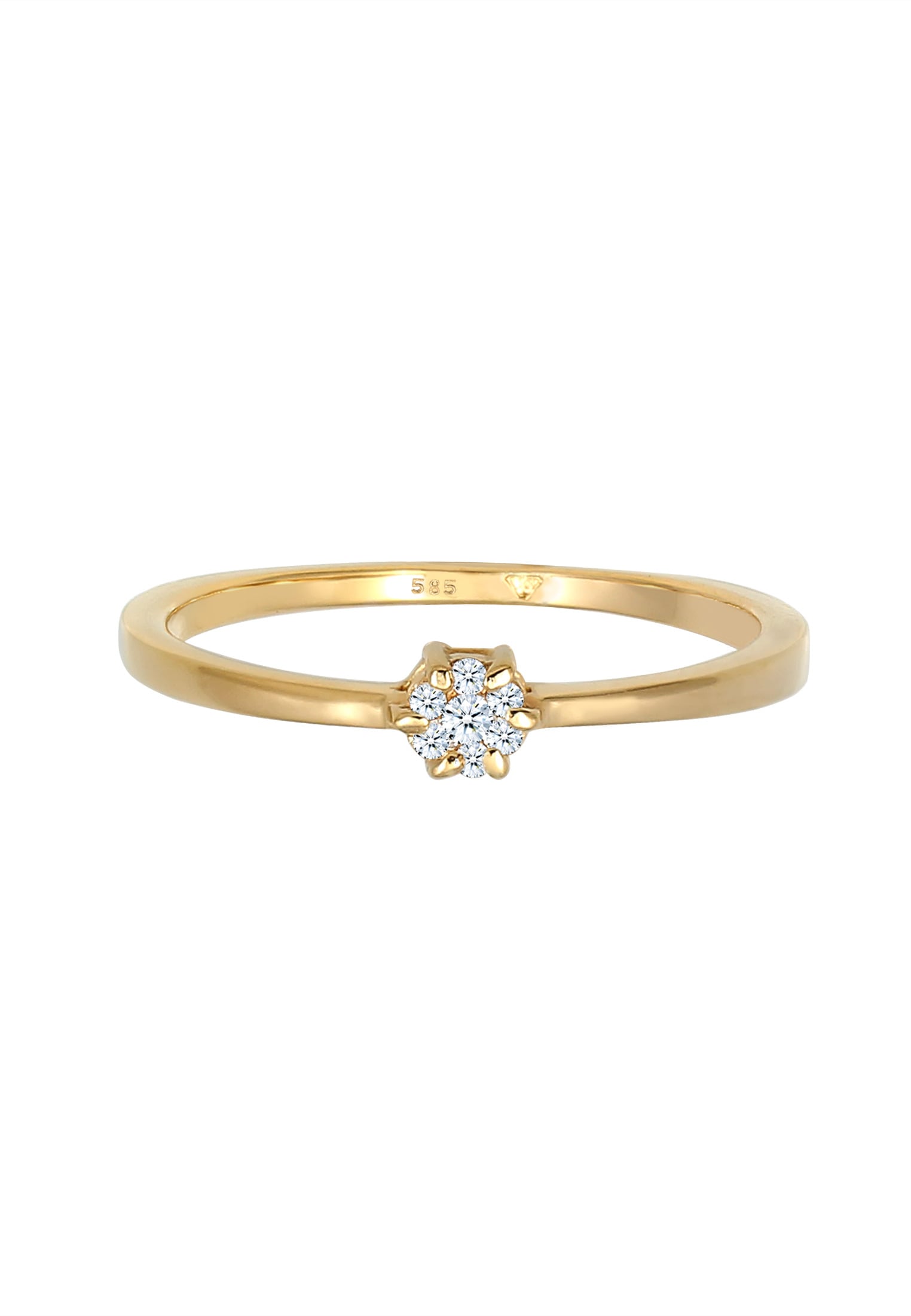 Elli DIAMONDS Verlobungsring »Ring Diamant Weiß Brillantschliff (0.045 ct) 585 Gelbgold«