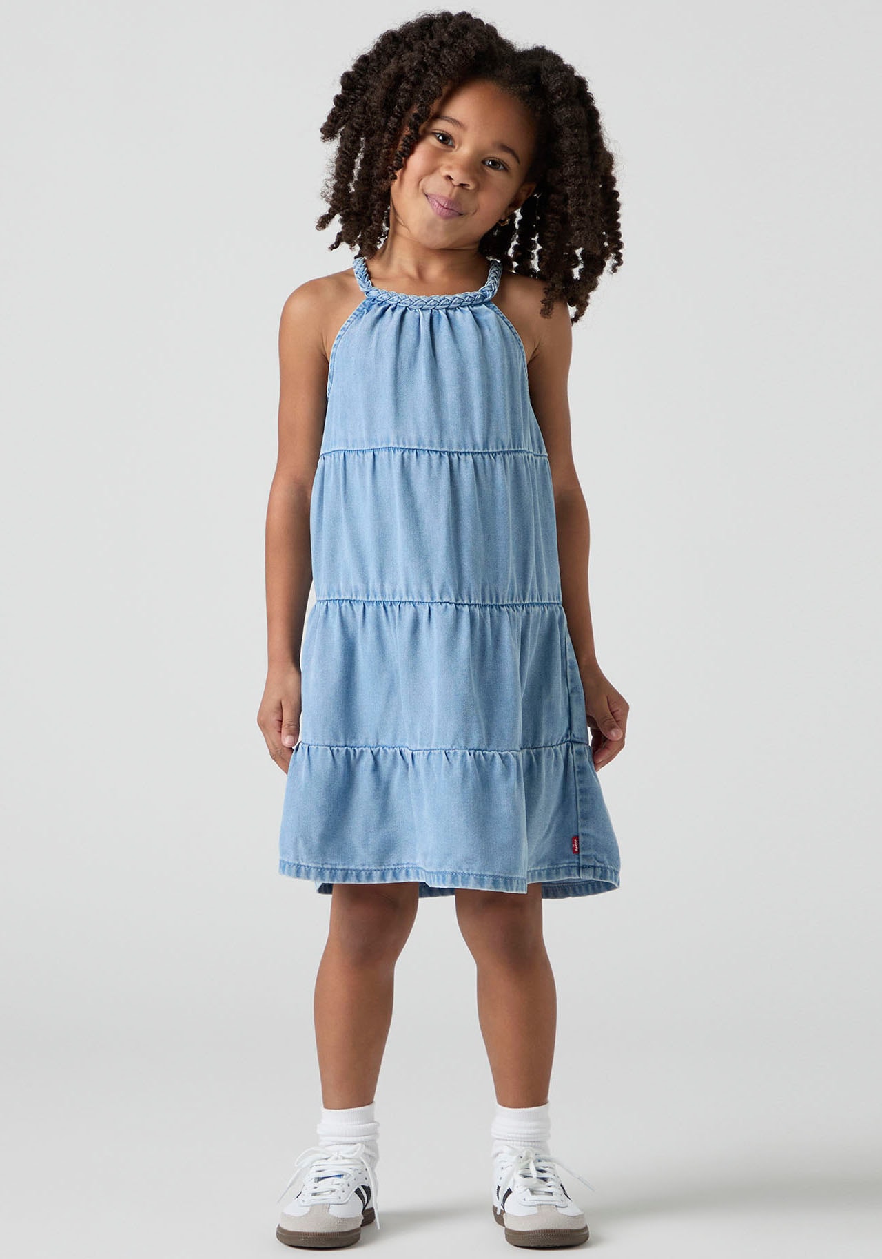 Levi's® Kids Neckholderkleid »LVG HALTER TIERED DRESS«, mit horizontalen Nähten
