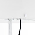 elbgestoeber Stehlampe »elbhelm«, E27, chromfarben, mit weißem Schirm, höhenverstellbar, H: 140cm