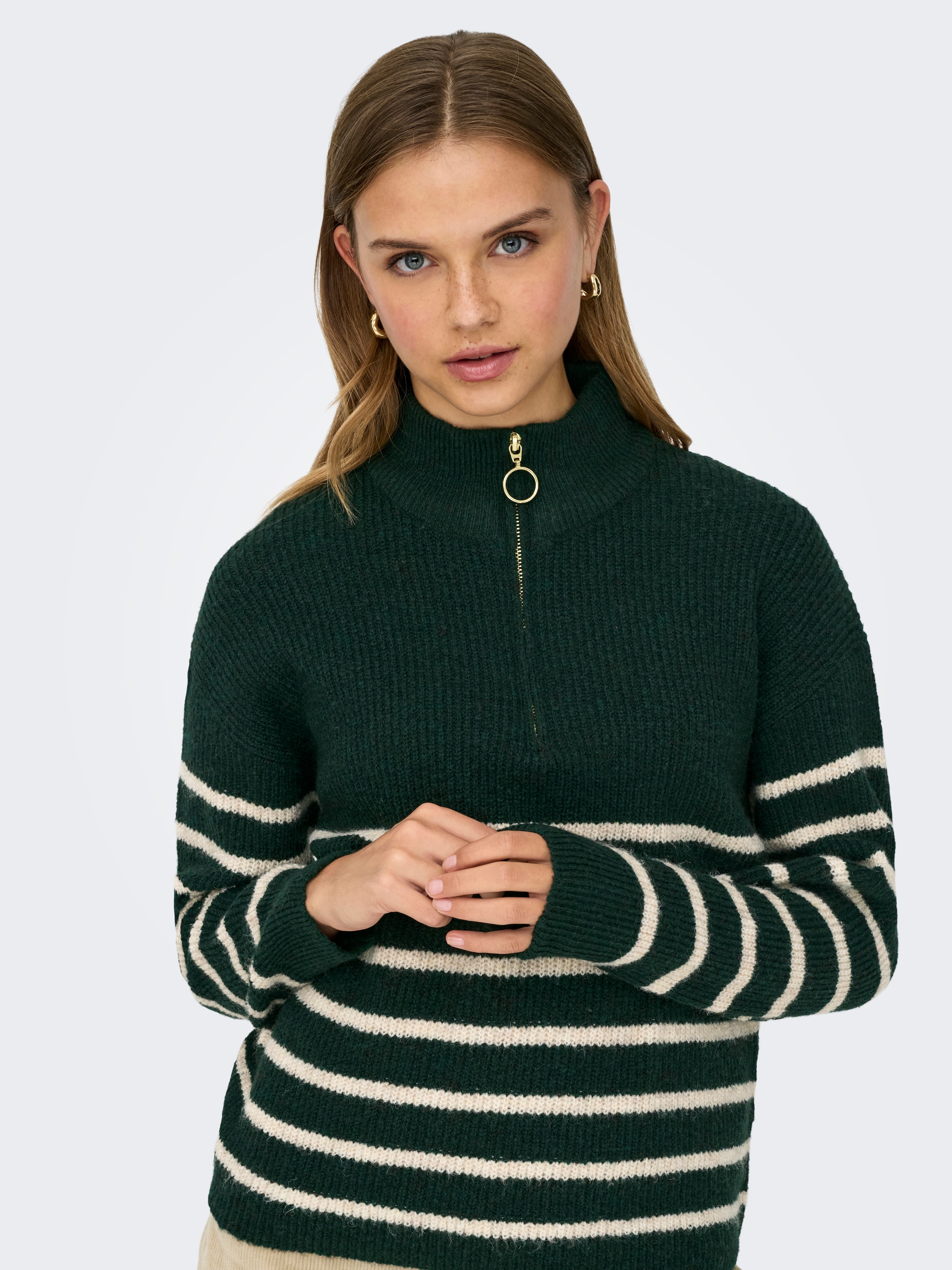 ONLY Strickpullover »ONLTOKYO L/S ZIP PULLOVER KNT NOOS«
