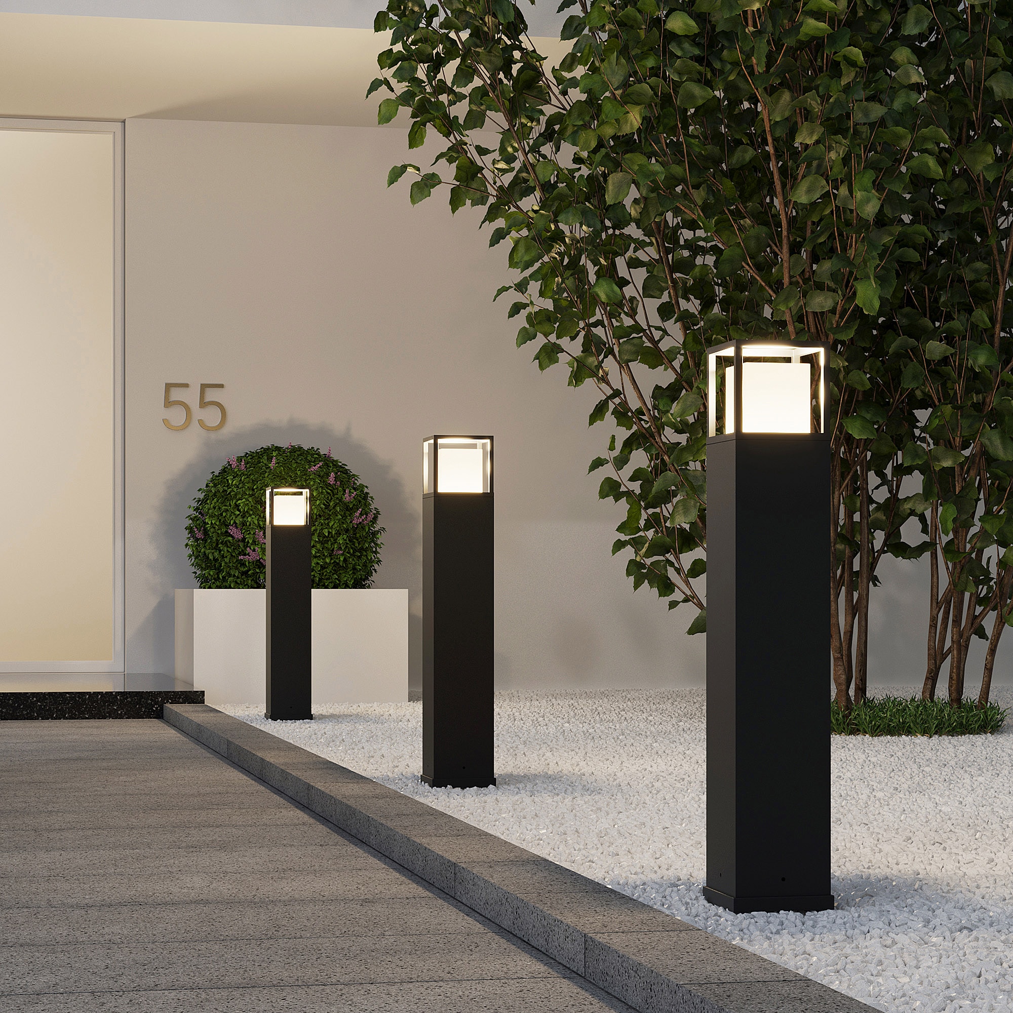 TRIO Leuchten LED Außen-Stehlampe »WITHAM, Outdoor Garten Stehleuchte Höhe 80cm, 14,5W LED, 1450 Lumen« LED-Board 1 Stk. warmweiß - kaltweiß Lichtfarbe einstellbar warmweiß bis kaltweiß 2300/3000/4000K, IP54