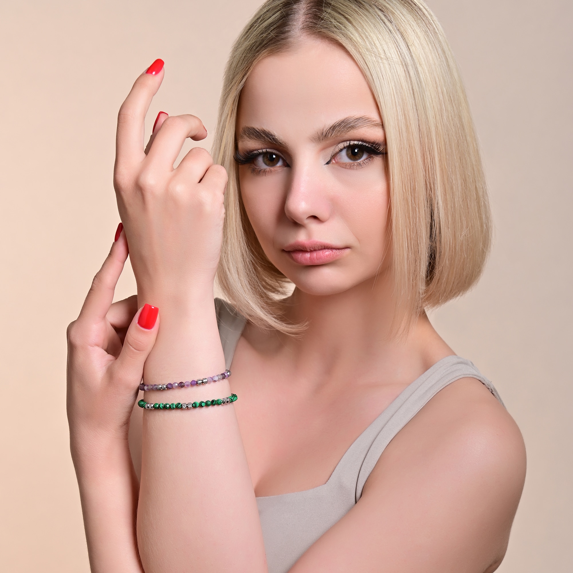 Adelia´s Armband »Damen Armband aus Edelstahl 17 cm«
