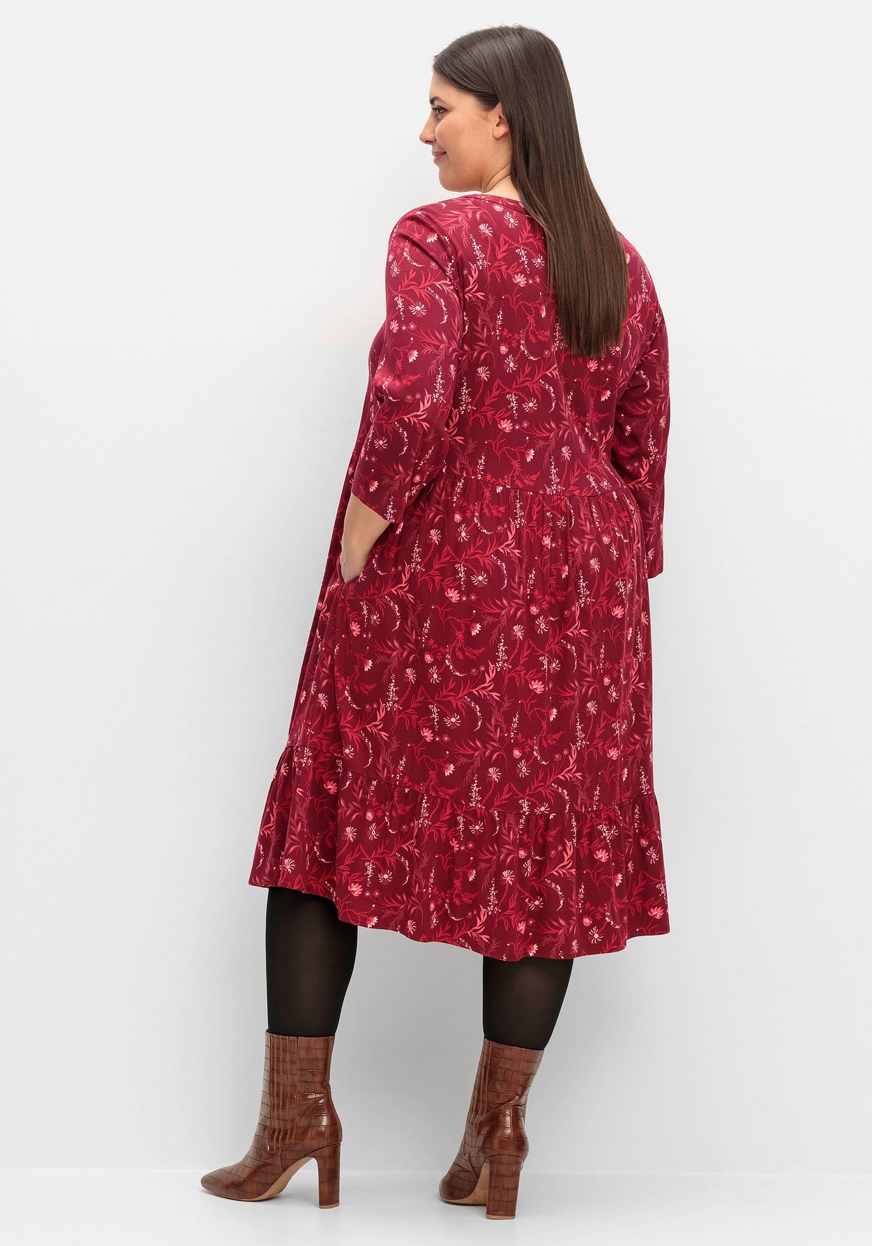 Sheego A-Linien-Kleid »Hängerkleid mit 3/4-Ärmeln«