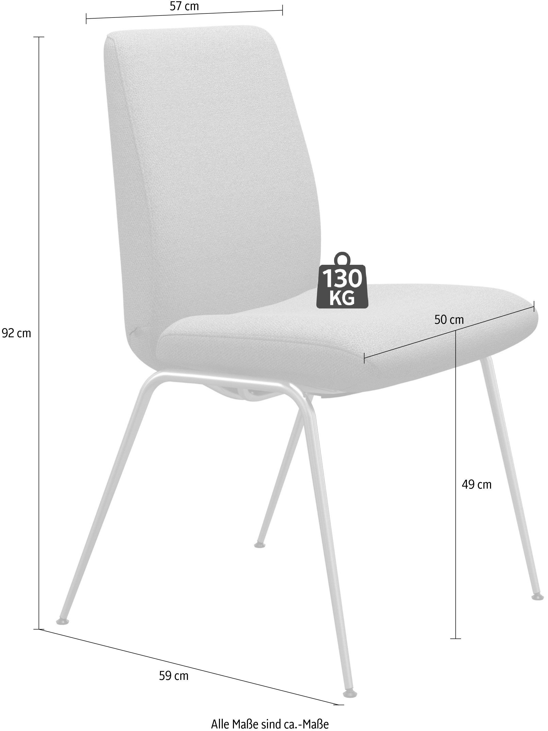 Stressless® Polsterstuhl »Laurel«, Leder BATICK, Low Back, Größe L, mit Beinen aus Stahl in Chrom glänzend