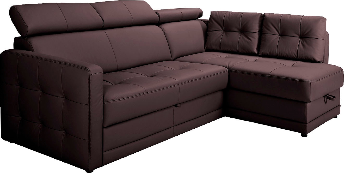 exxpo - sofa fashion Ecksofa »Arles, Federkern, OTTOs Choice, zeitlos, Breite 225cm, L-Form«, wahlweise mit Bettfunktion und Bettkasten, inkl. Kopfteilverstellung