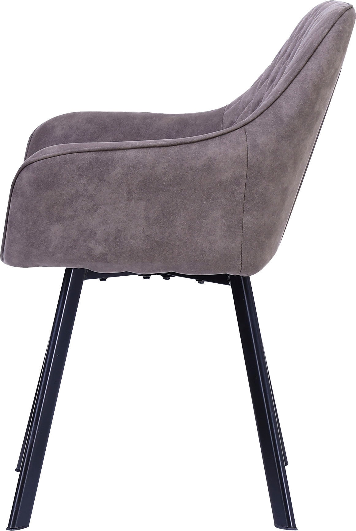 SalesFever Armlehnstuhl »Cardiff Bequemer Esszimmerstuhl« (Set) 2 Stk.Edles Doppelset: Rückenlehnen mit charmanter Rautensteppung