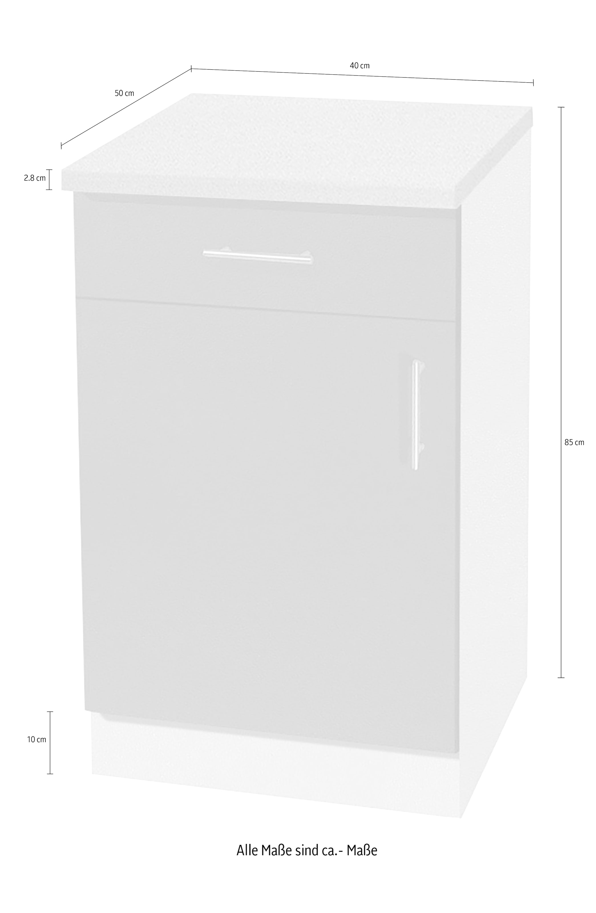 wiho Küchen Unterschrank »Kiel«, 40 cm breit, 50 cm tief