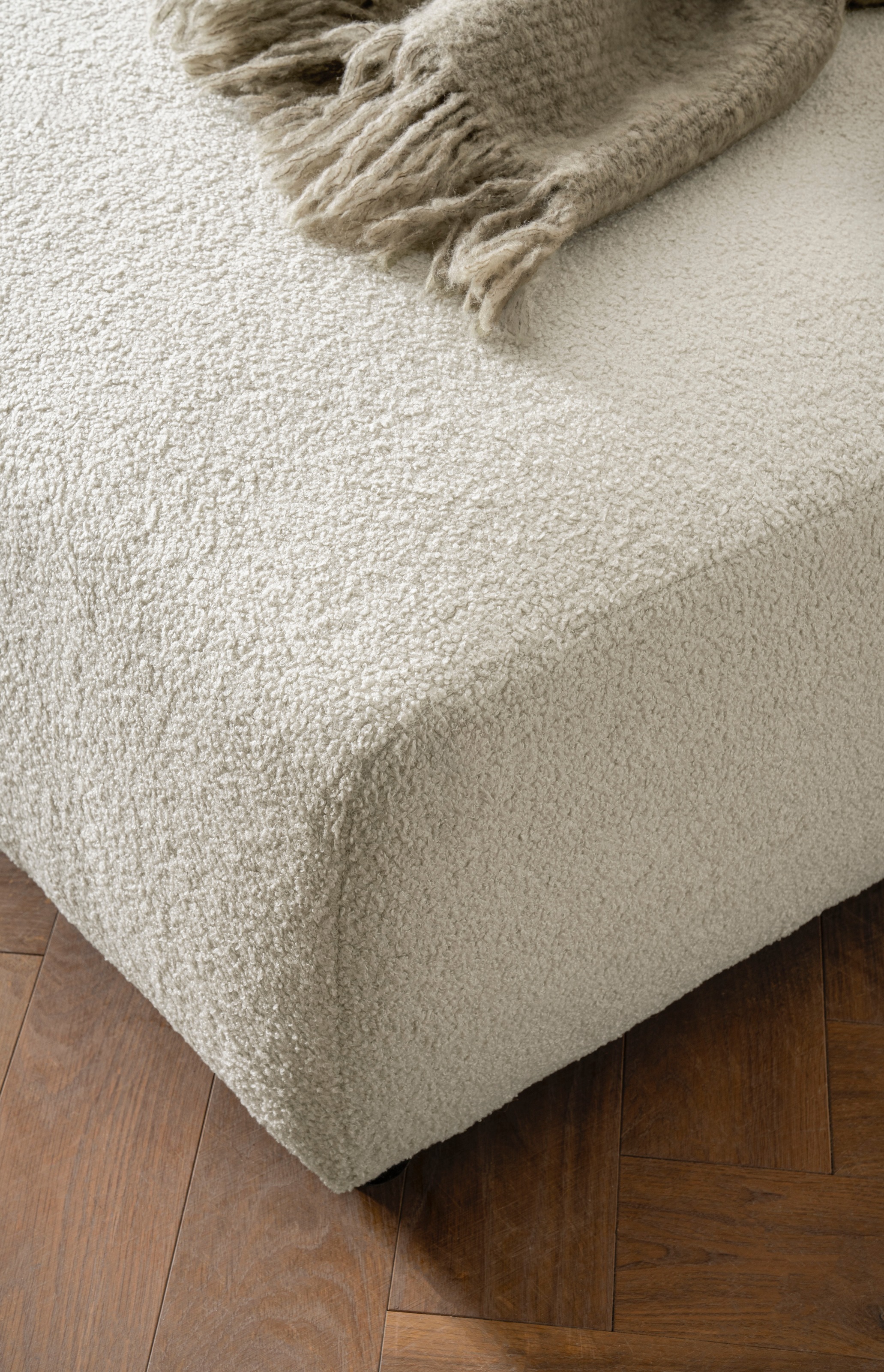 andas Hocker »BAKELS, Polsterhocker in Cord oder Boucle-Stoff«, zur Serie BAKELS, Hocker stellbar zum Schlafsofa (Krokodilverbinder)