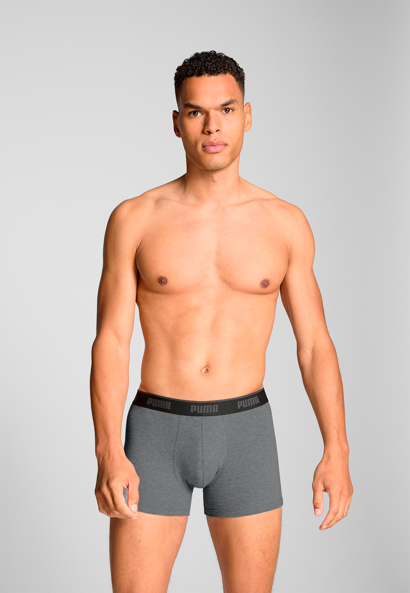 PUMA Boxershorts »PUMA MEN EVERYDAY BASIC BOXERS 3P«, (3er Pack), Komfortabler elastischer Logobund