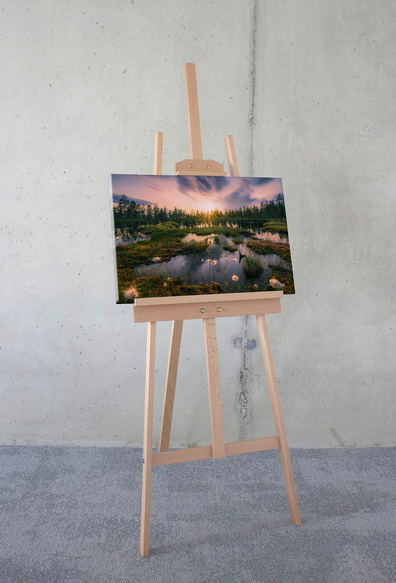 Komar Leinwandbild »Gloomy Swamps - Größe 60 x 40 cm«, Baum-Blätter-Natur-Berge-Blumen-Foto-Jahreszeiten-Landschaft-Meer-Strand-Palmen, (Packung, 1 St.), Keilrahmenbild mi Echtholzrahmen