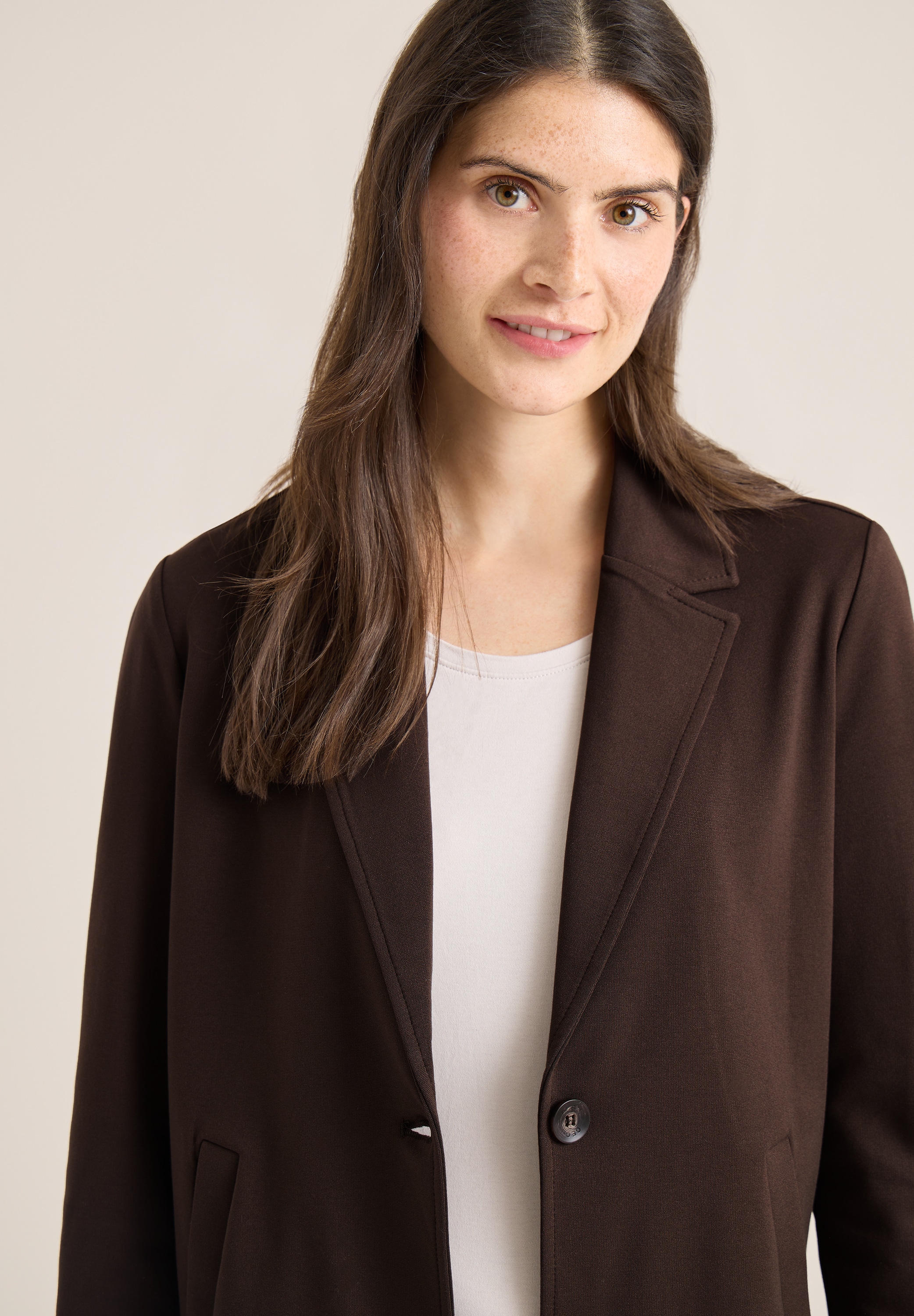 Cecil Sweatblazer mit Knopfverschluss und Viskose