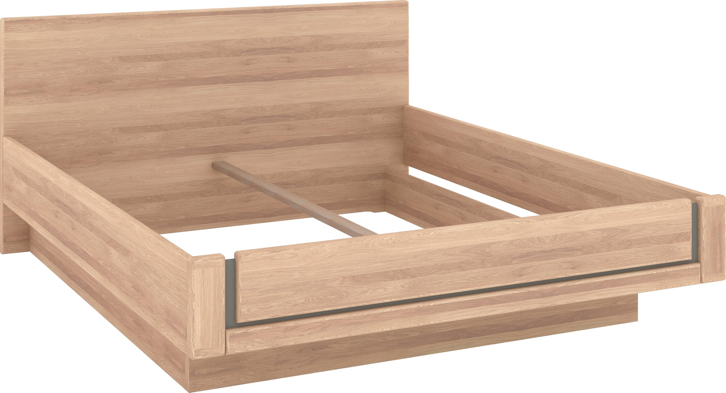 Musterring Holzbett »Sorrent, Bettgestell, Bettrahmen, teilmassiv Eiche«, (MADE IN GERMANY), Eiche teilmassiv, Liegehöhenverstellung, in schwebender Optik